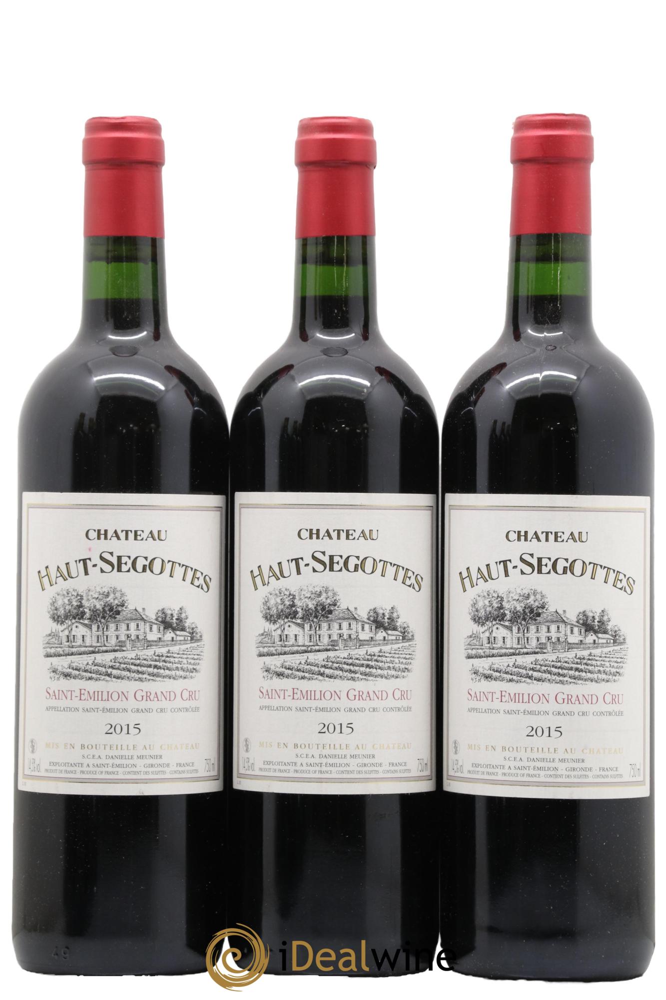 Saint-Émilion Grand Cru Château Haut Segottes 2015 - Lot de 3 bouteilles - 0