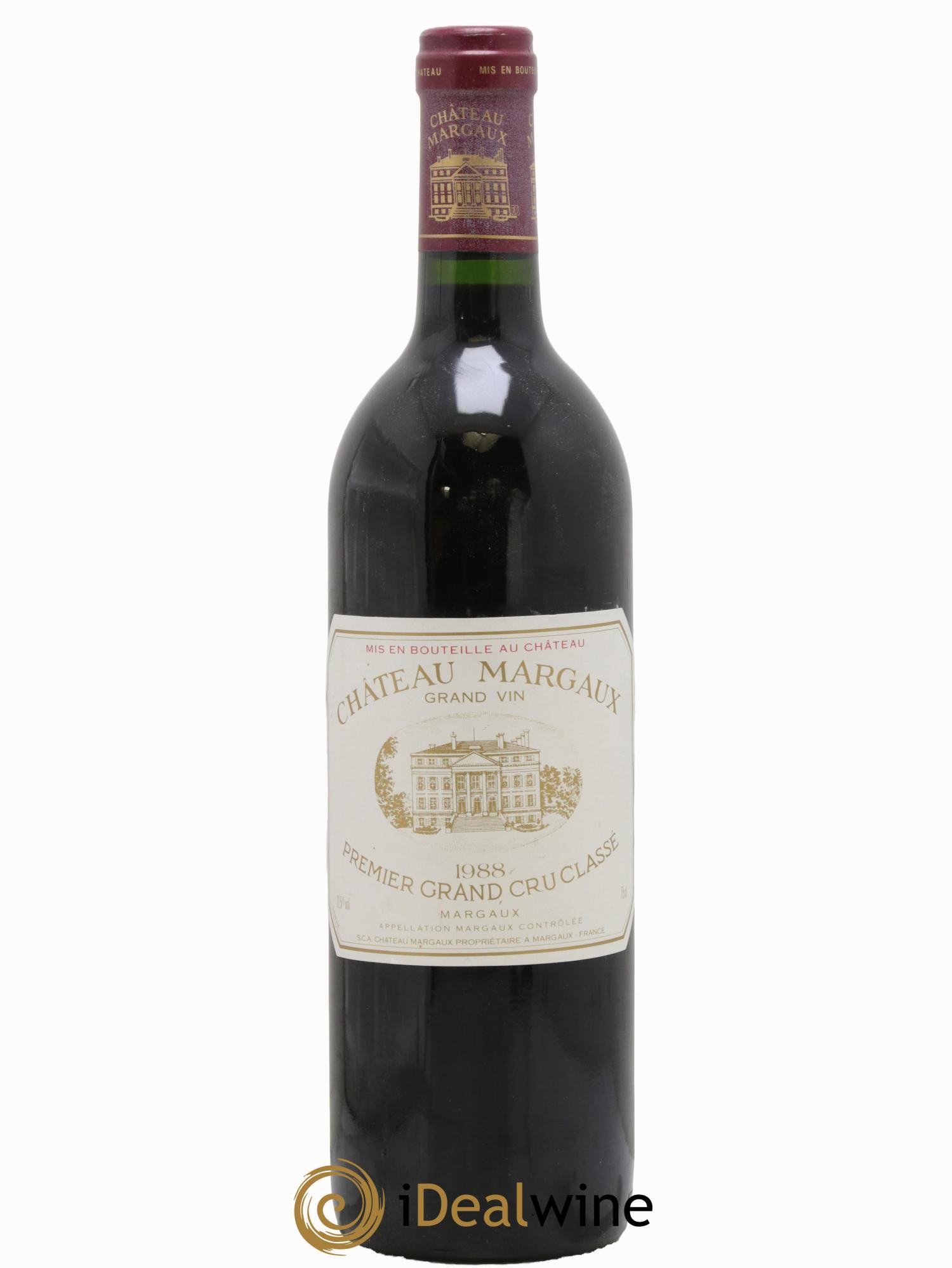 Château Margaux 1er Grand Cru Classé 1988 - Lot de 1 bouteille - 0