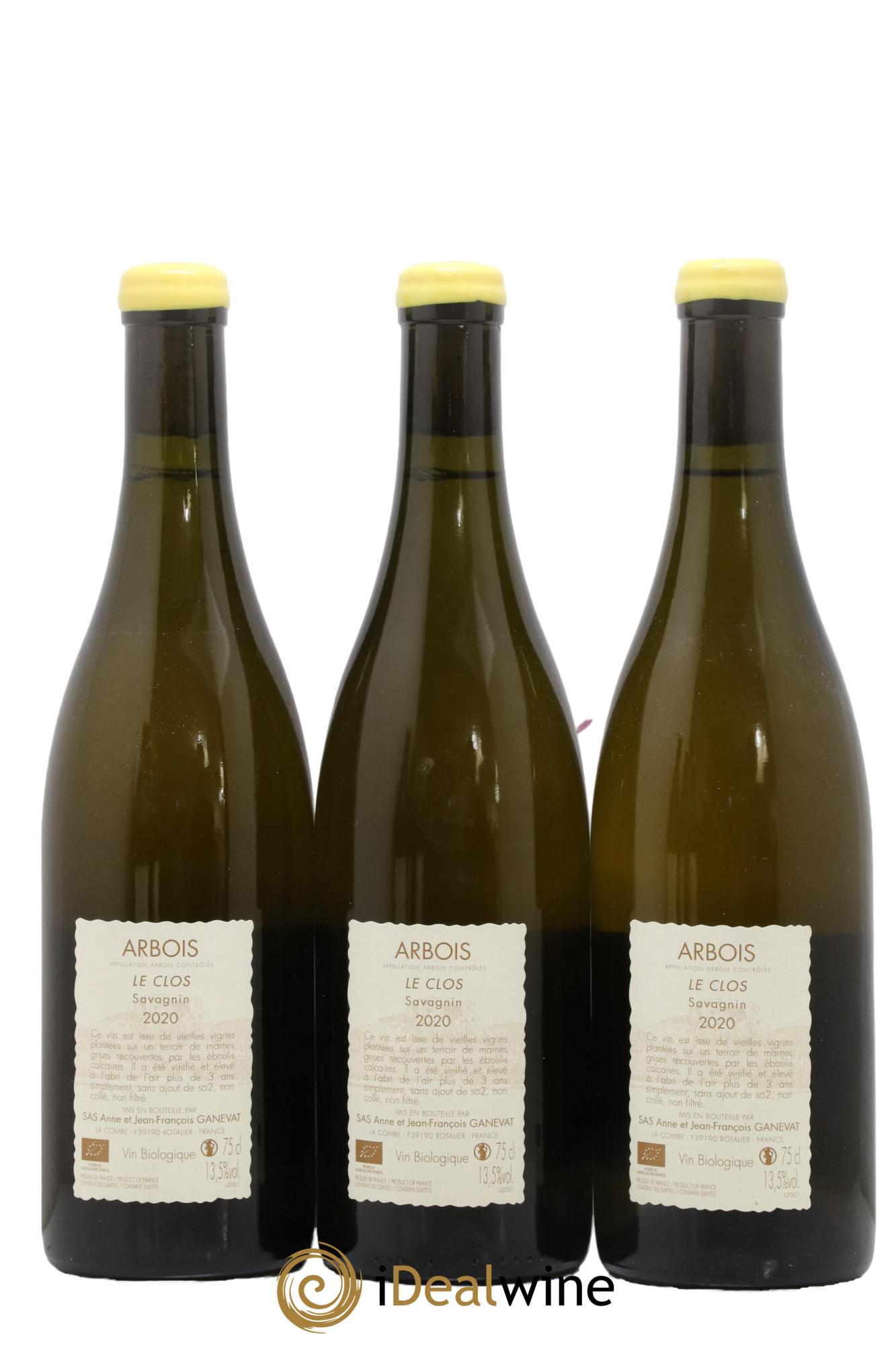 Arbois Le Clos Savagnin Anne et Jean François Ganevat 2020 - Posten von 3 Flaschen - 1