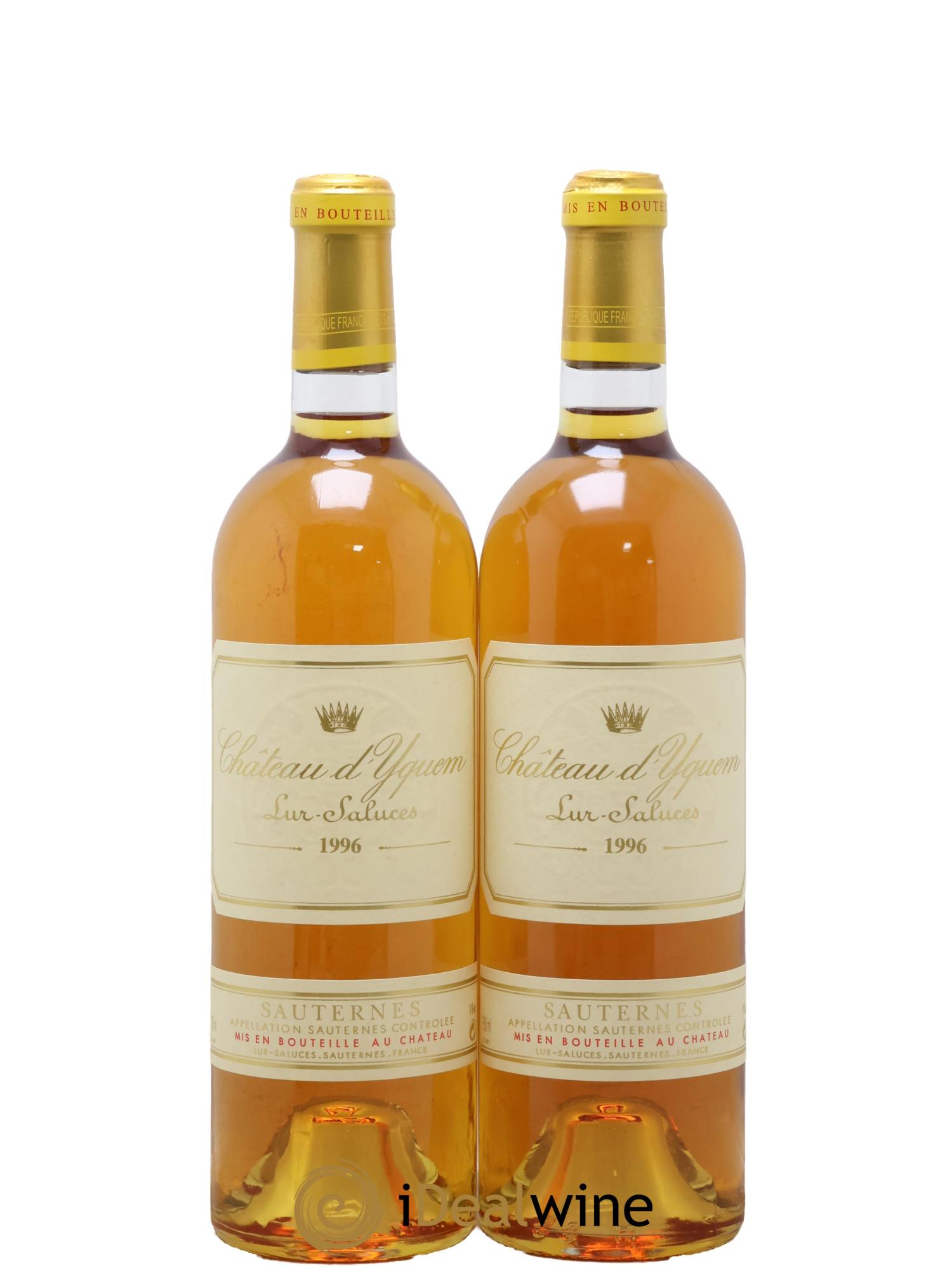 Château d' Yquem 1er Cru Classé Supérieur 1996 - Lotto di 2 bottiglie - 0