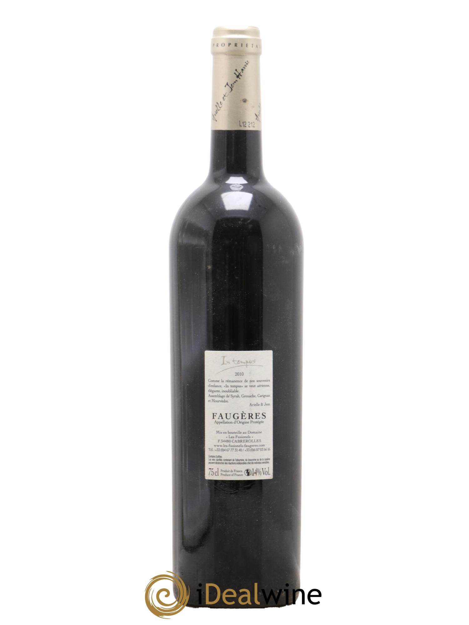 Faugères In Tempus Fusionels 2010 - Lot de 1 bouteille - 1