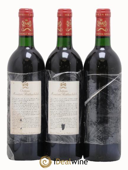 Château Mouton Rothschild 1er Grand Cru Classé 1989 - Lot de 3 bouteilles - 1