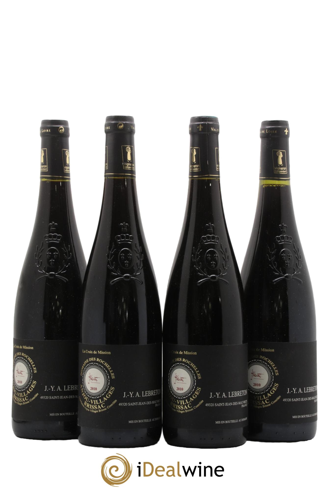 Anjou La Croix de Mission Domaine des Rochelles Lebreton 2010 - Lot de 4 bouteilles - 0