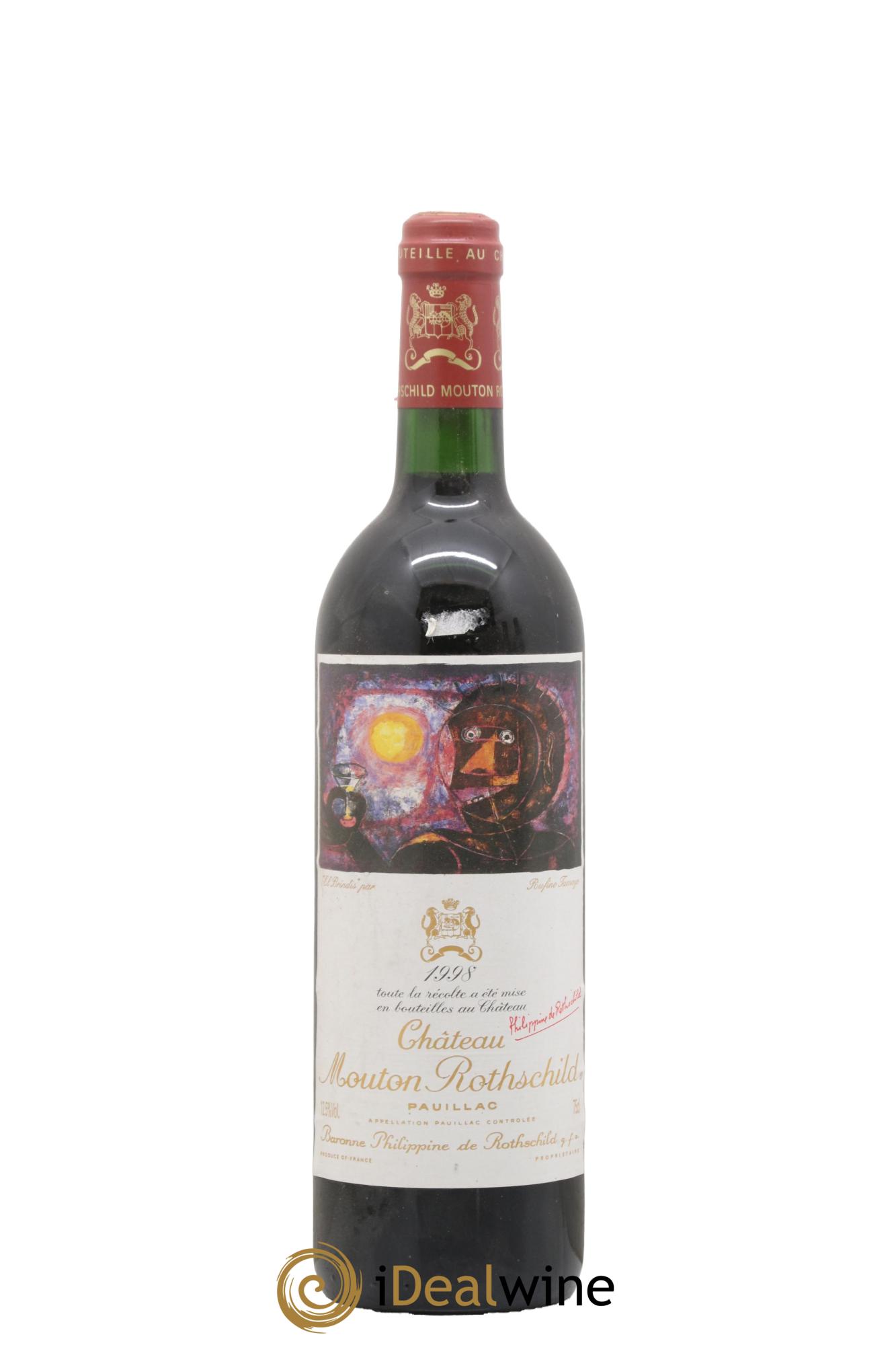 Château Mouton Rothschild 1er Grand Cru Classé 1998 - Lot of 1 bottle - 0