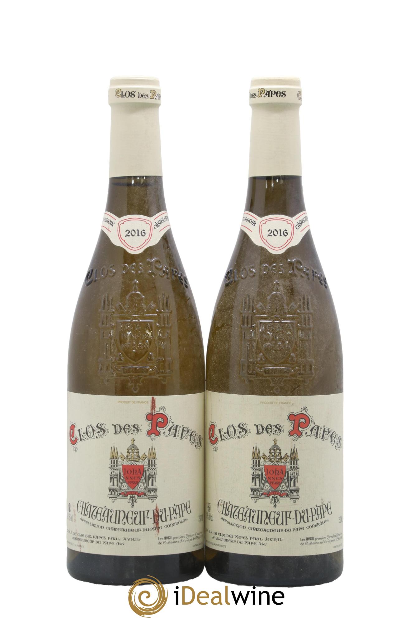 Châteauneuf-du-Pape Clos des Papes - Paul Avril 2016 - Lot de 2 bouteilles - 0