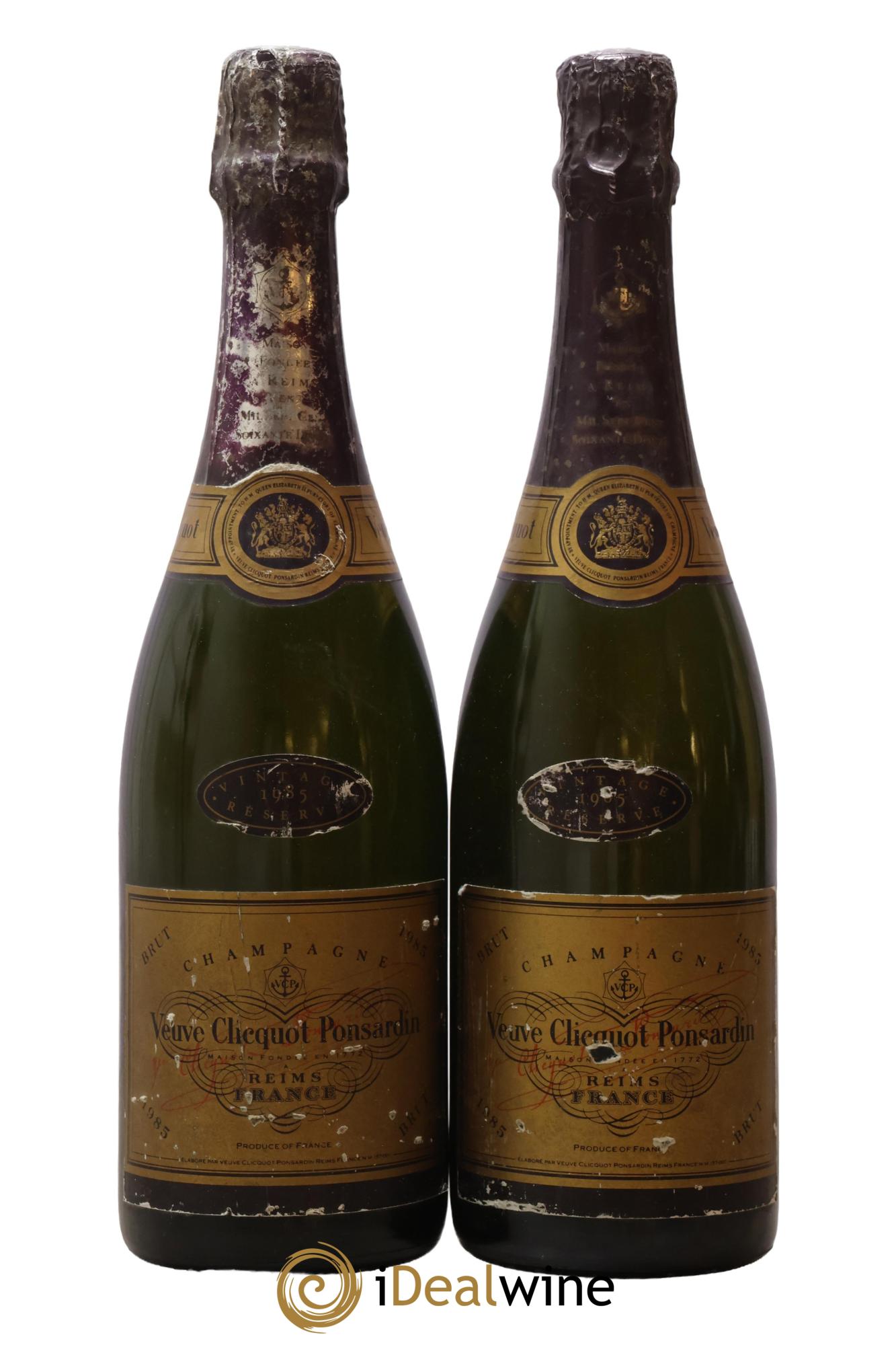 Brut Millésimé Veuve Clicquot 1985 - Lotto di 2 bottiglie - 0