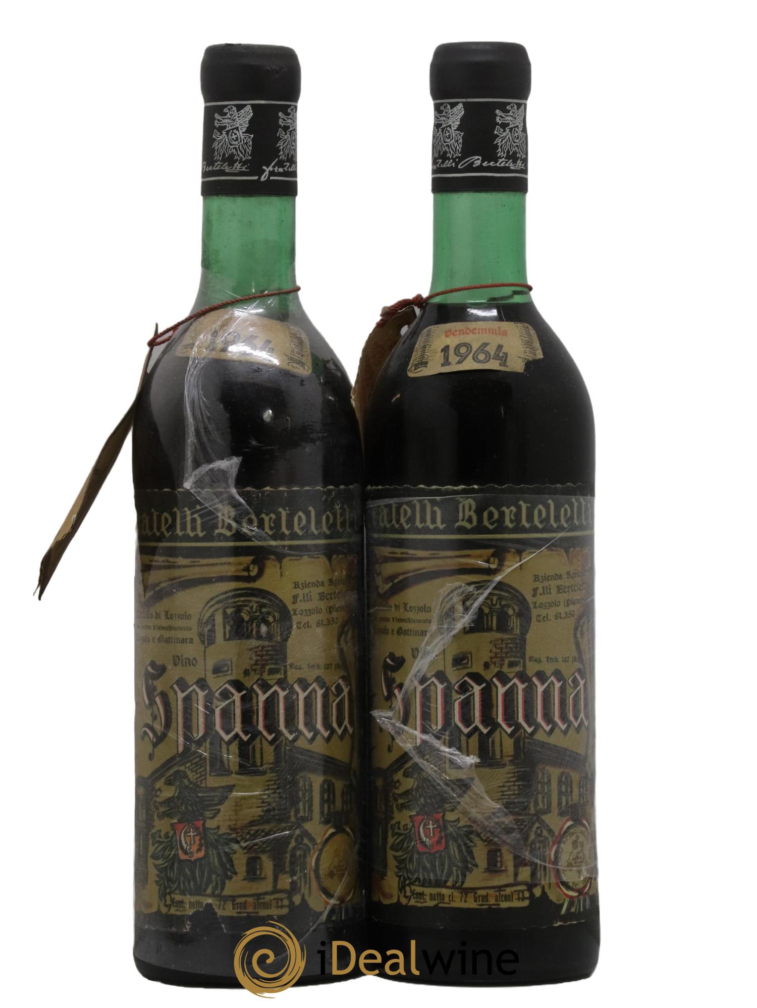 Gattinara DOCG Castello di Lozzolo Fratelli Berteletti 1964 - Lot de 2 bouteilles - 0