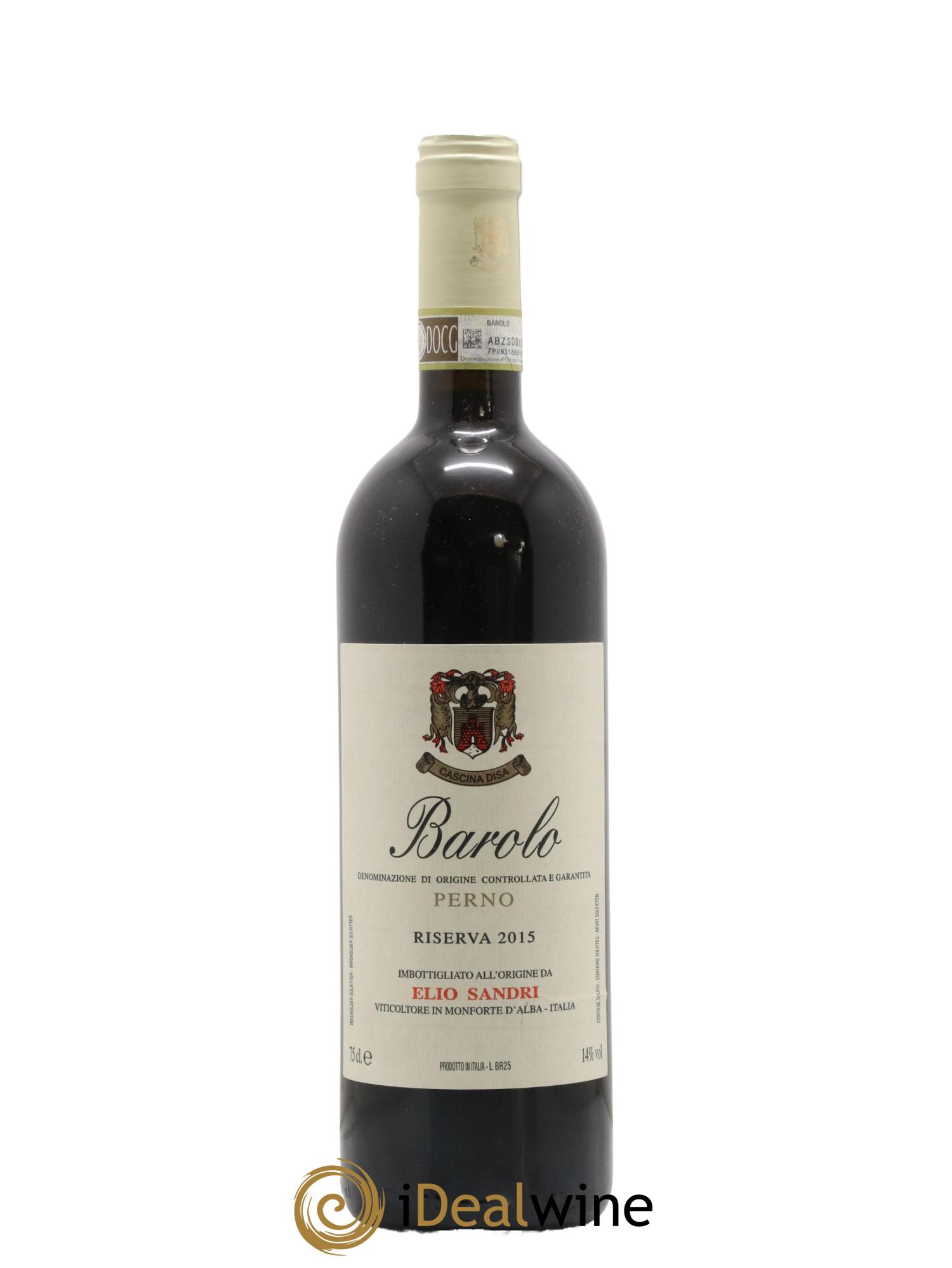 Barolo Perno Riserva Elio Sandri 2015 - Lot de 1 bouteille - 0