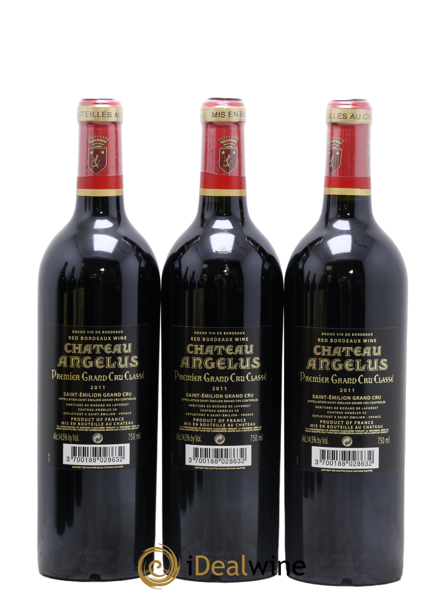 Château Angélus 1er Grand Cru Classé A 2011 - Lot of 6 bottles - 2