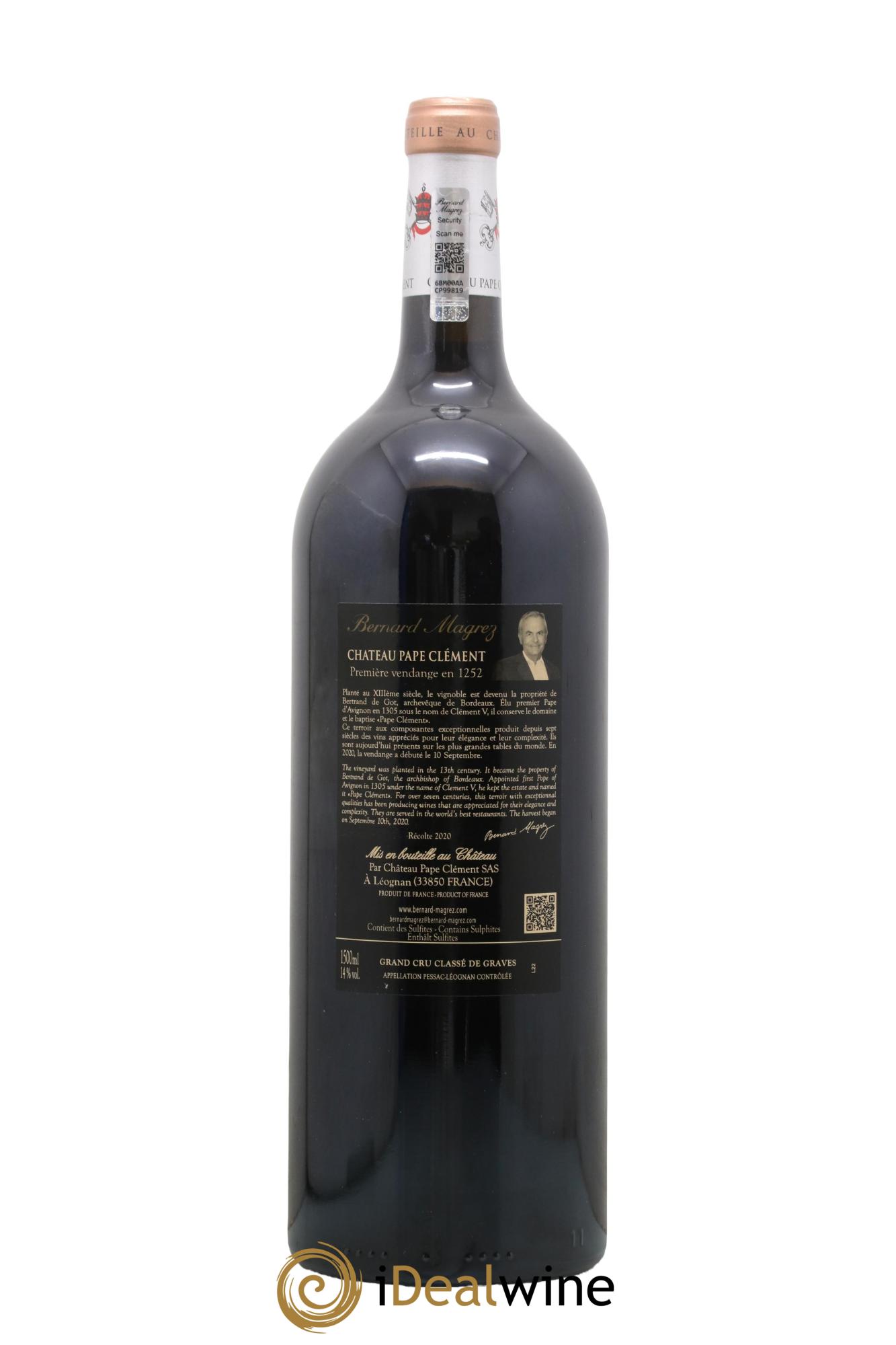 Château Pape Clément Cru Classé de Graves 2020 - Lot de 1 magnum - 1