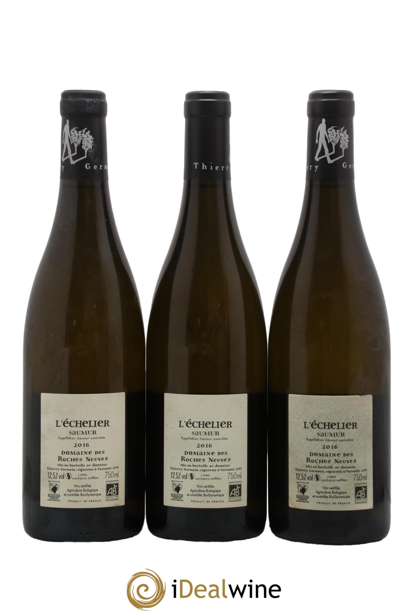Saumur l'Echelier Domaine des Roches Neuves - Thierry Germain  2016 - Posten von 3 Flaschen - 1
