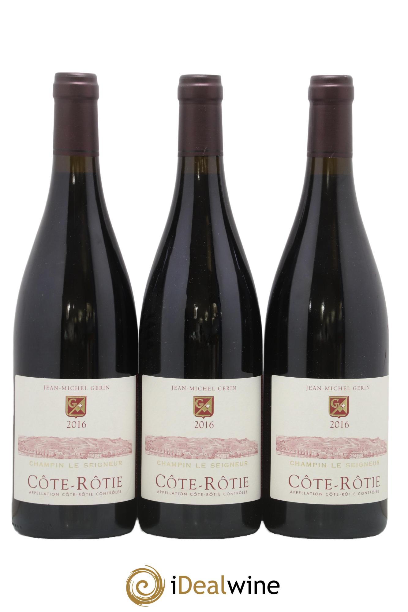 Côte-Rôtie Champin Le Seigneur Jean-Michel Gerin 2016 - Lot de 3 bouteilles - 0