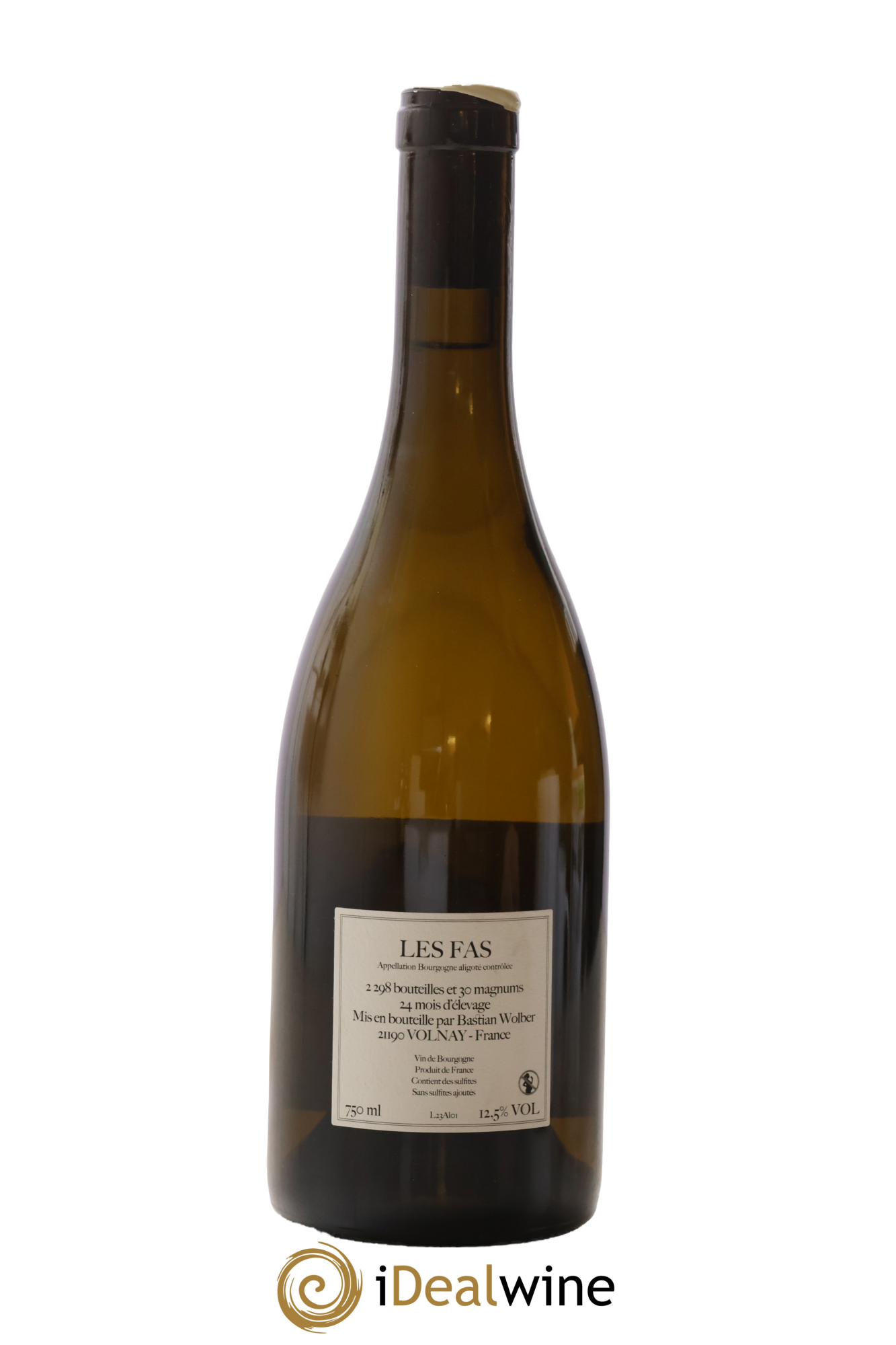 Bourgogne Aligoté Les Fas Bastian Wolber 2023 - Lot de 1 bouteille - 1