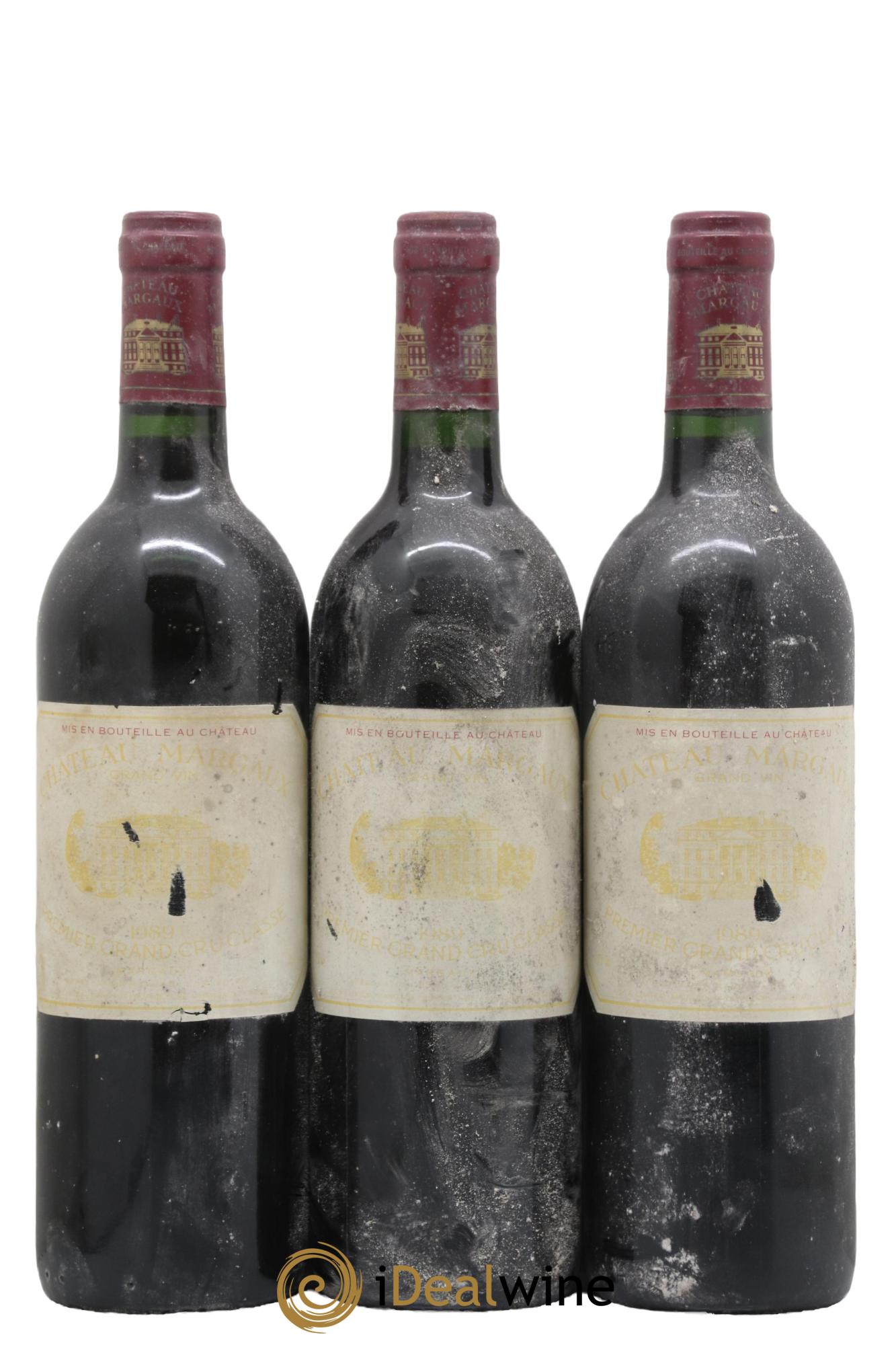 Château Margaux 1er Grand Cru Classé 1989 - Lotto di 3 bottiglie - 0