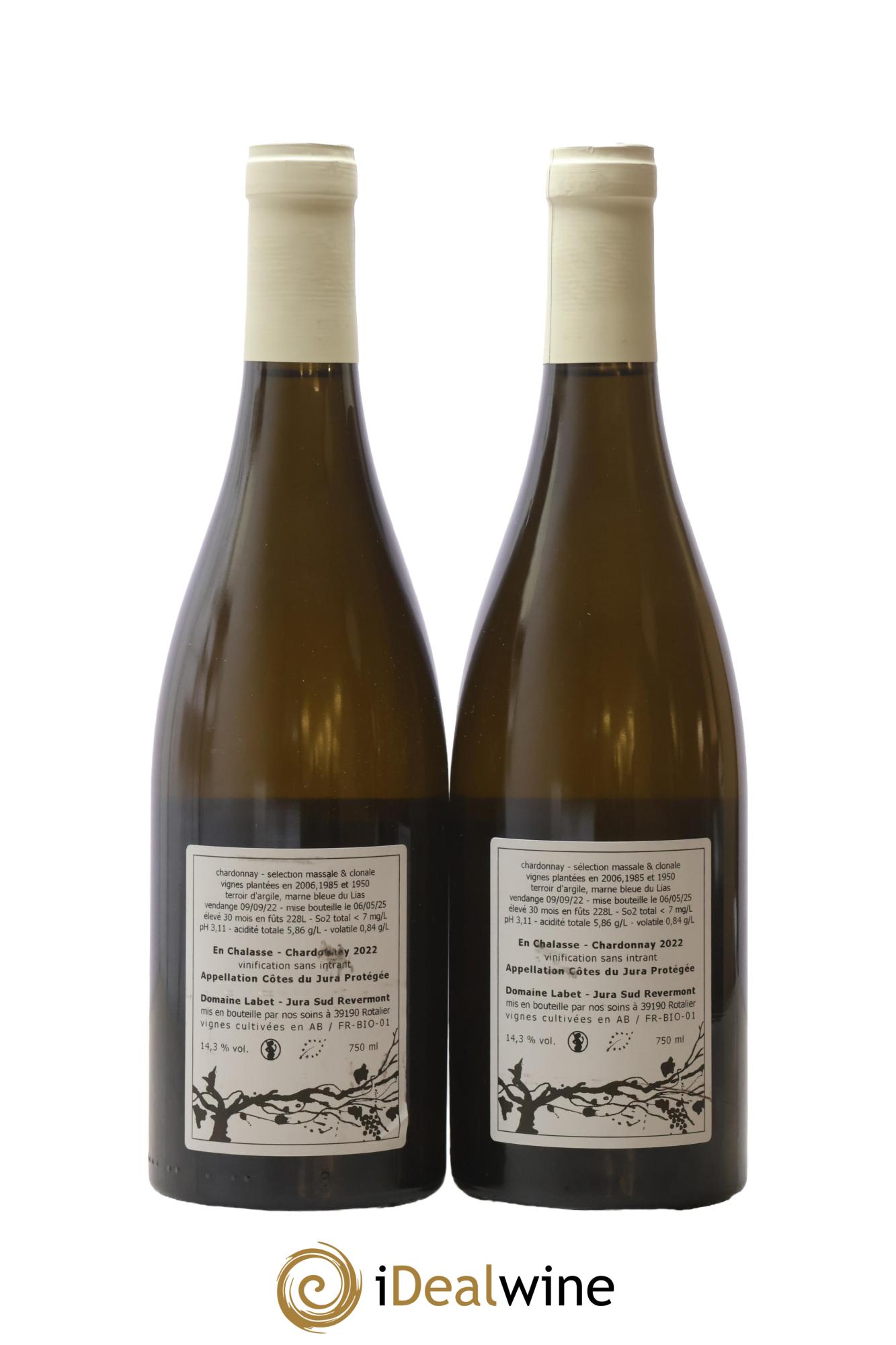 Côtes du Jura Chardonnay En Chalasse Romain - Julien - Charline Labet 2022 - Lot de 2 bouteilles - 1