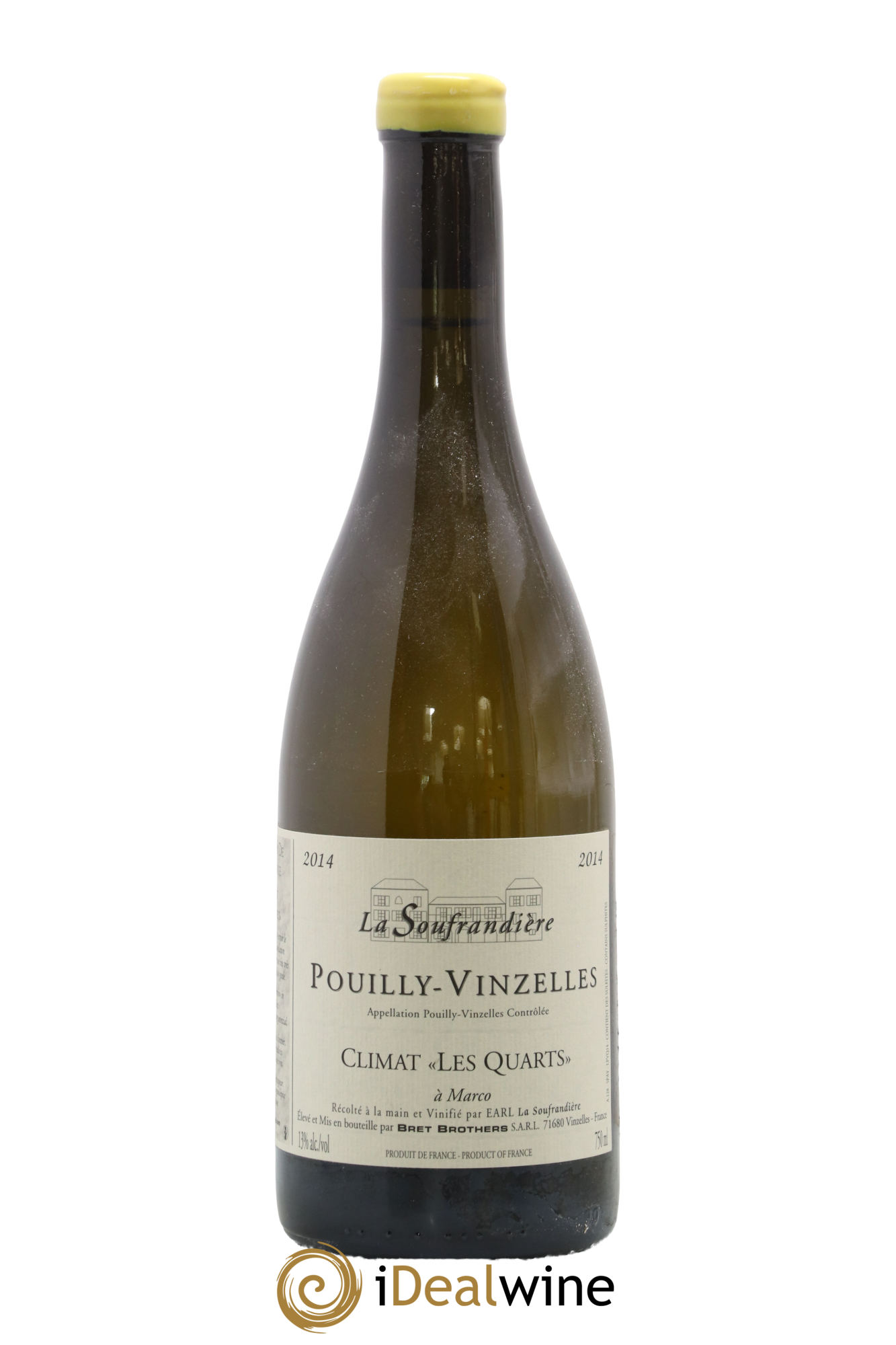 Pouilly-Vinzelles Les Quarts La Soufrandière - Bret Brothers 2014 - Lot de 1 bouteille - 0
