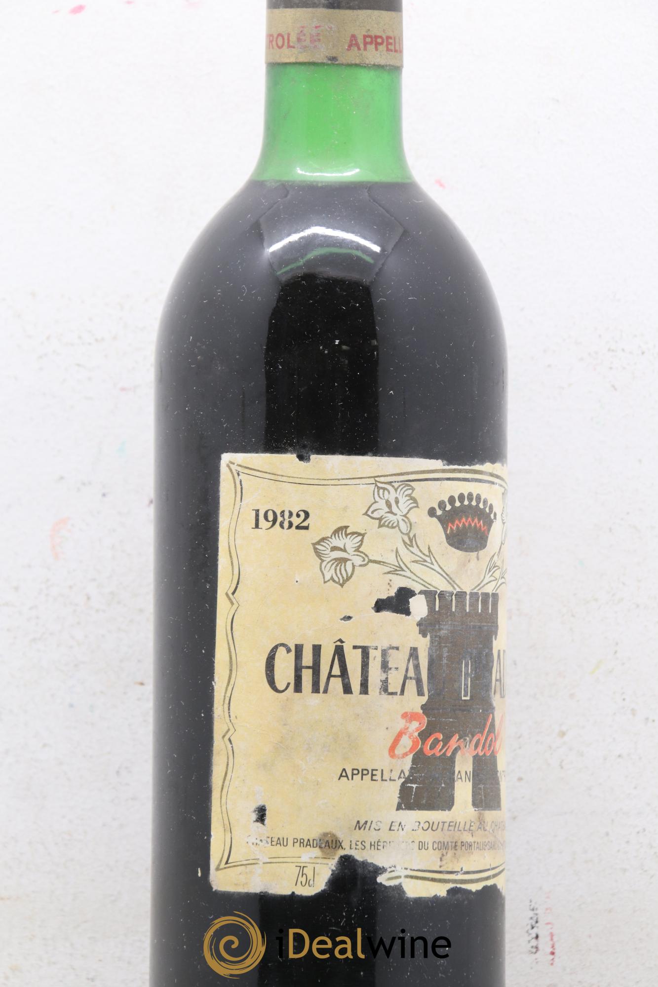 Bandol Château Pradeaux Famille Portalis 1982 - Lot de 1 bouteille - 1