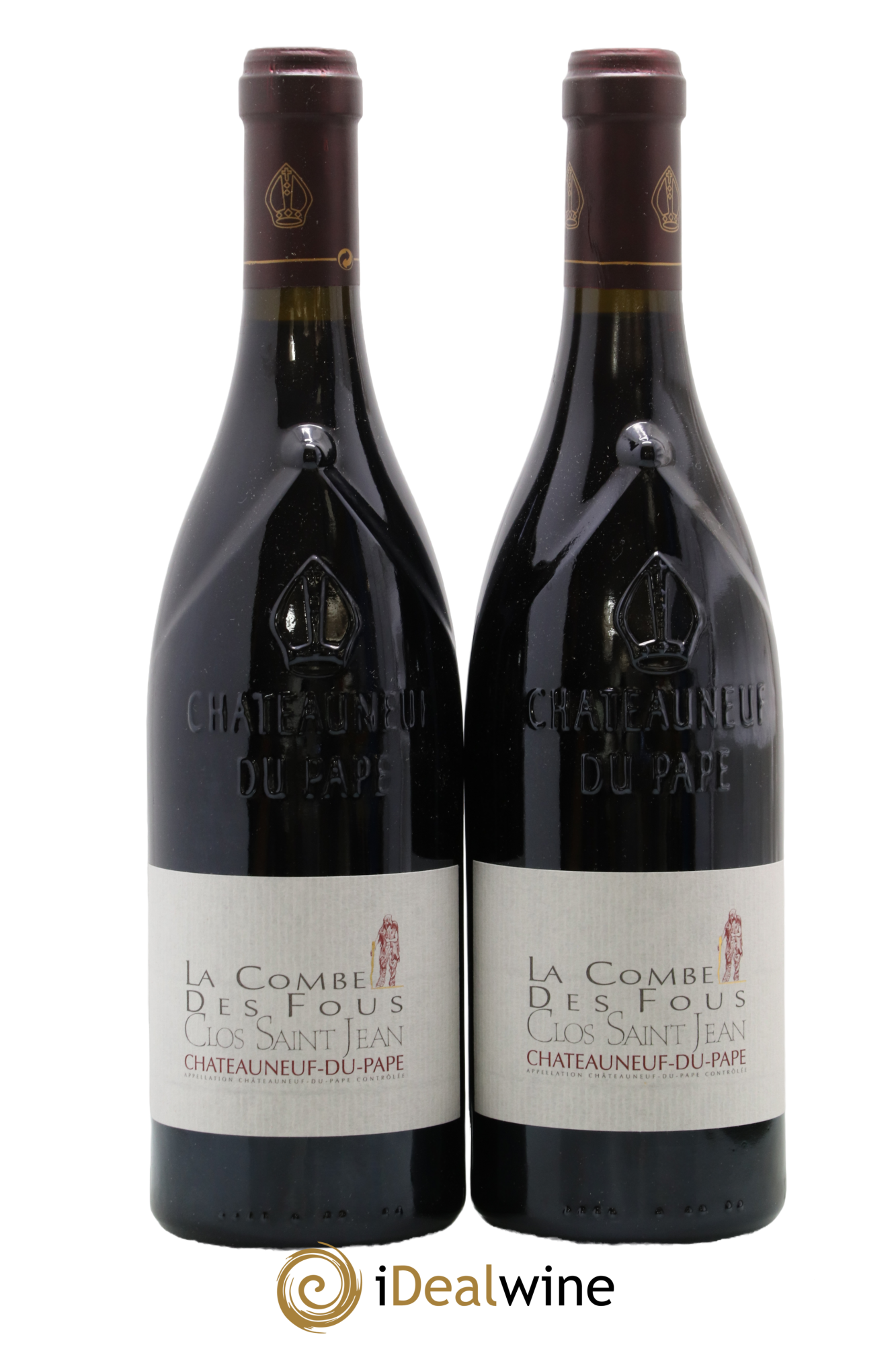 Châteauneuf-du-Pape Clos Saint-Jean La Combe des Fous Pascal et Vincent Maurel 2003 - Lot de 2 bouteilles - 0