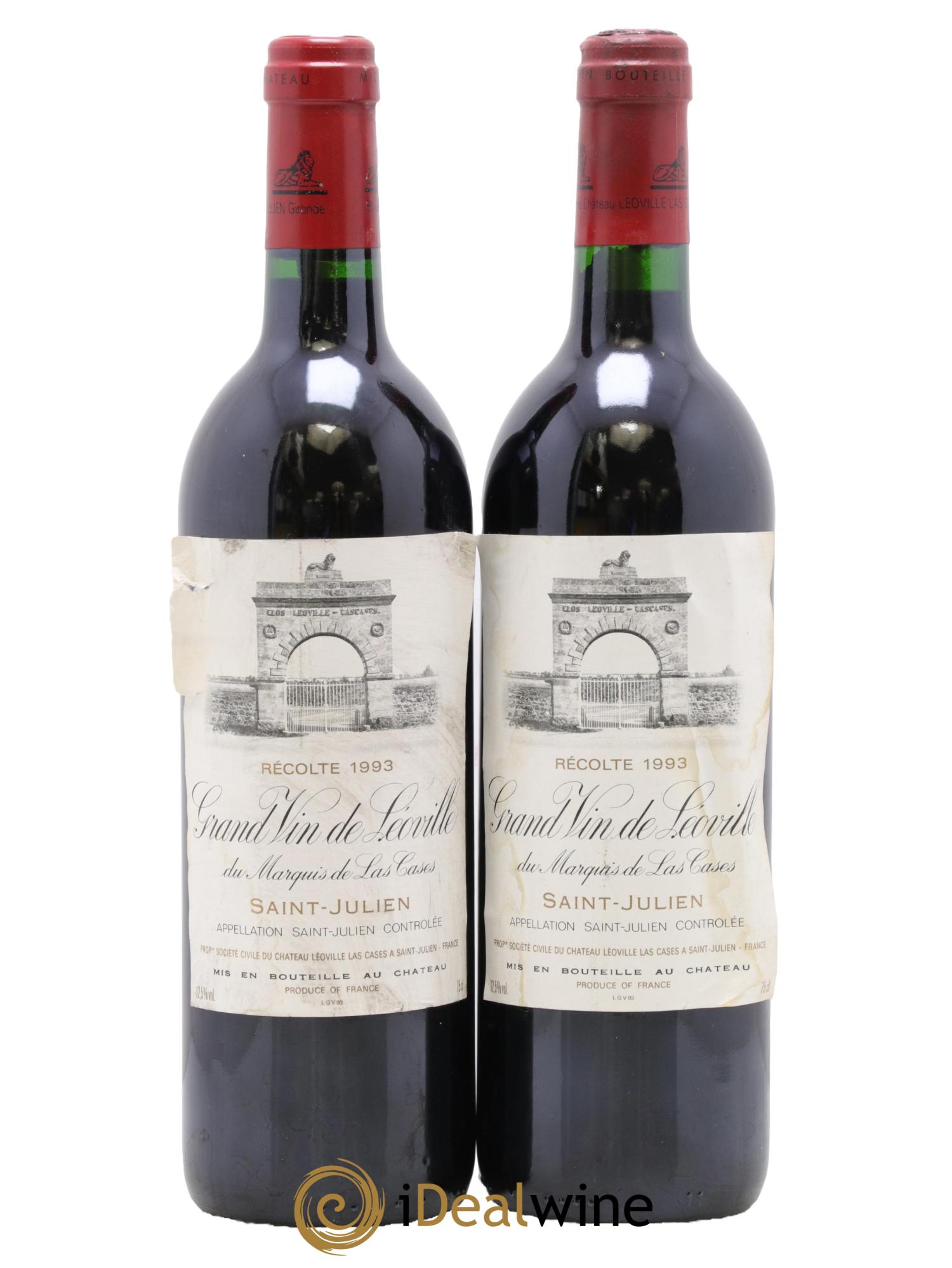 Château Léoville Las Cases 2ème Grand Cru Classé 1993 - Posten von 2 Flaschen - 0