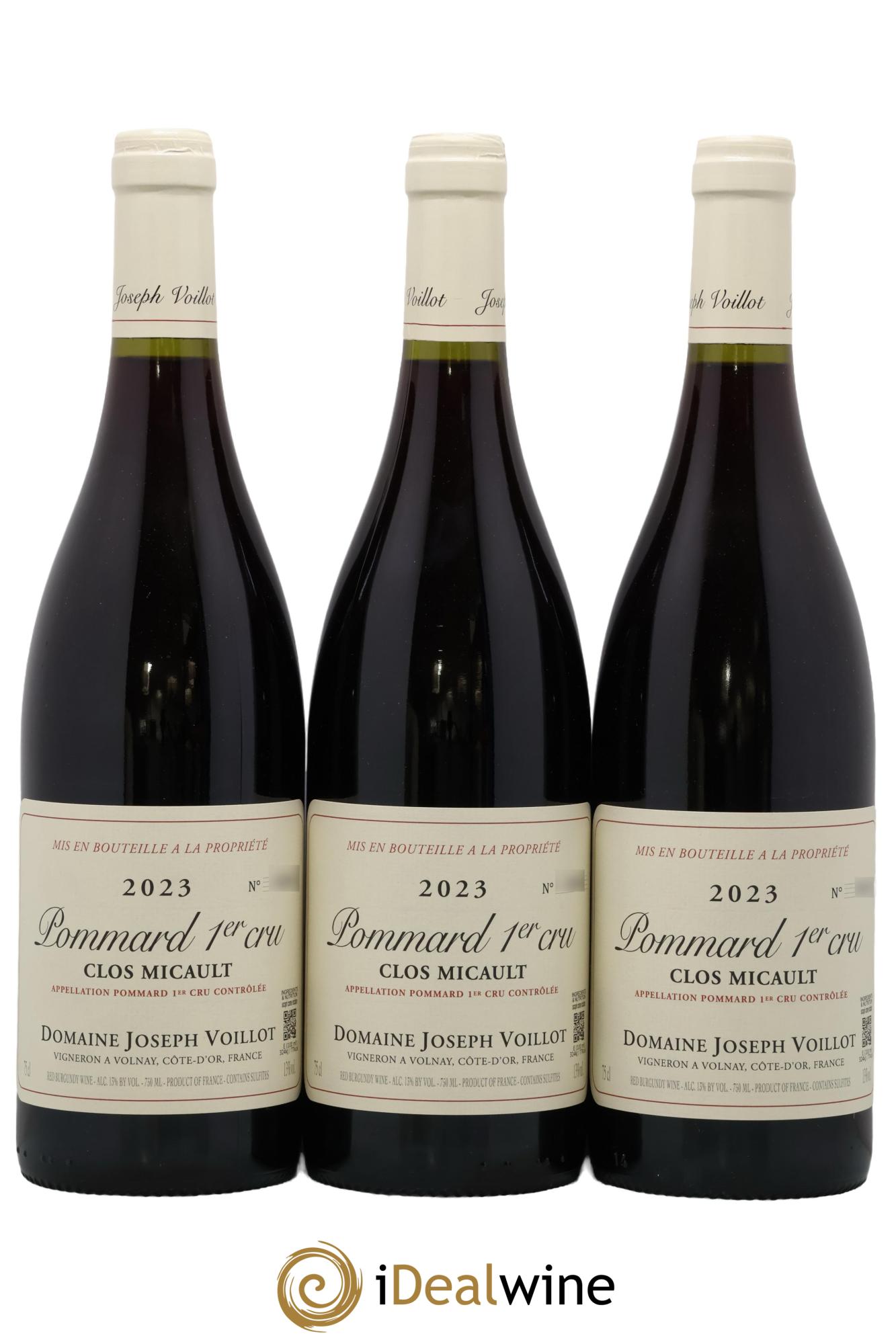 Pommard 1er Cru Clos Micault Domaine Joseph Voillot 2023 - Lot de 3 bouteilles - 0