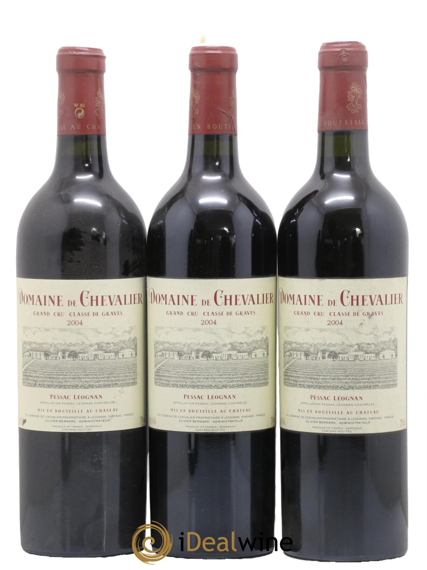 Domaine de Chevalier Cru Classé de Graves 2004 - Lot de 3 bouteilles - 0