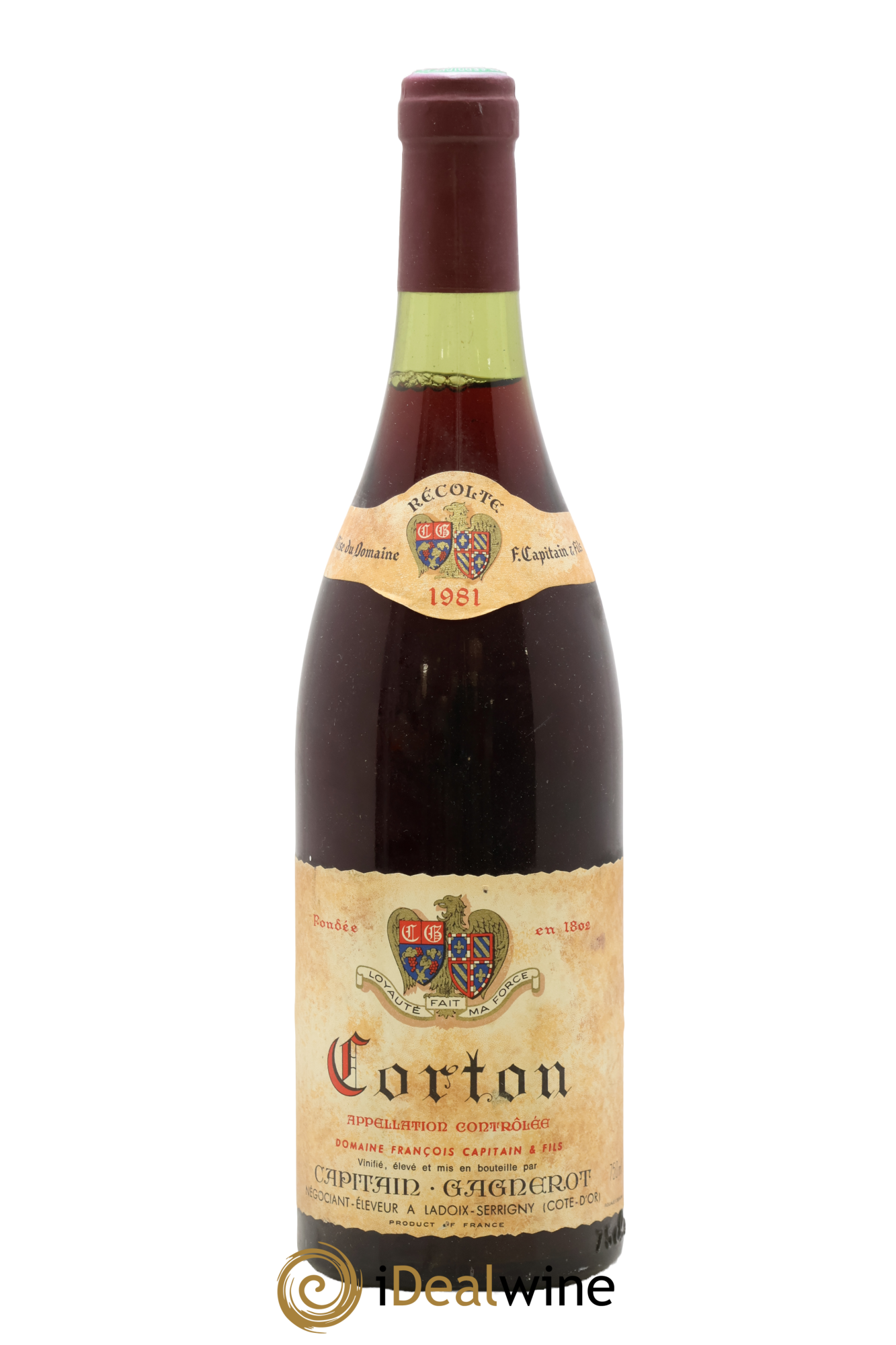 Corton Grand Cru Capitain-Gagnerot 1981 - Lot de 1 bouteille - 0