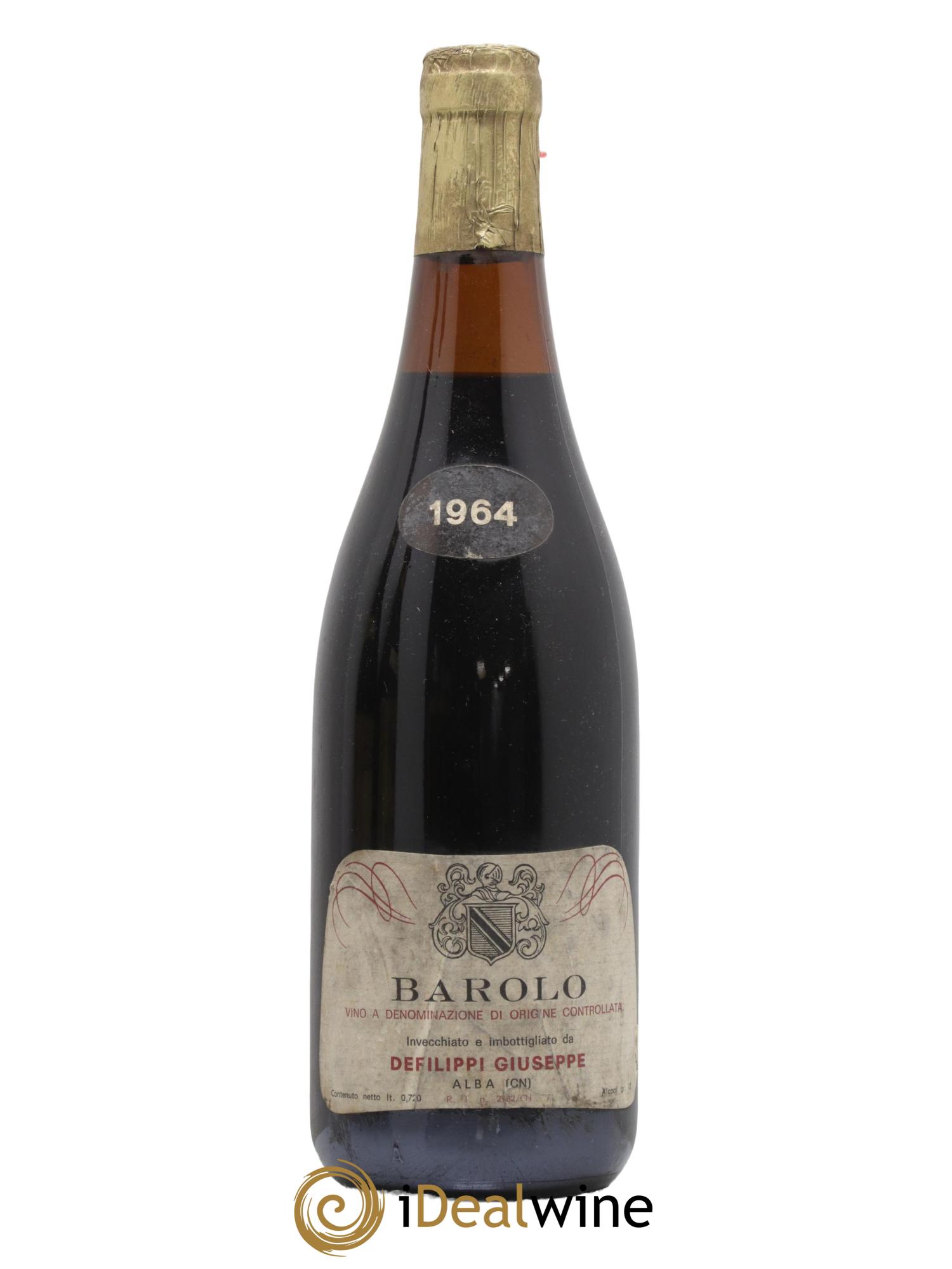 Barolo Giuseppe Delfilippi 1964 - Lot de 1 bouteille - 0