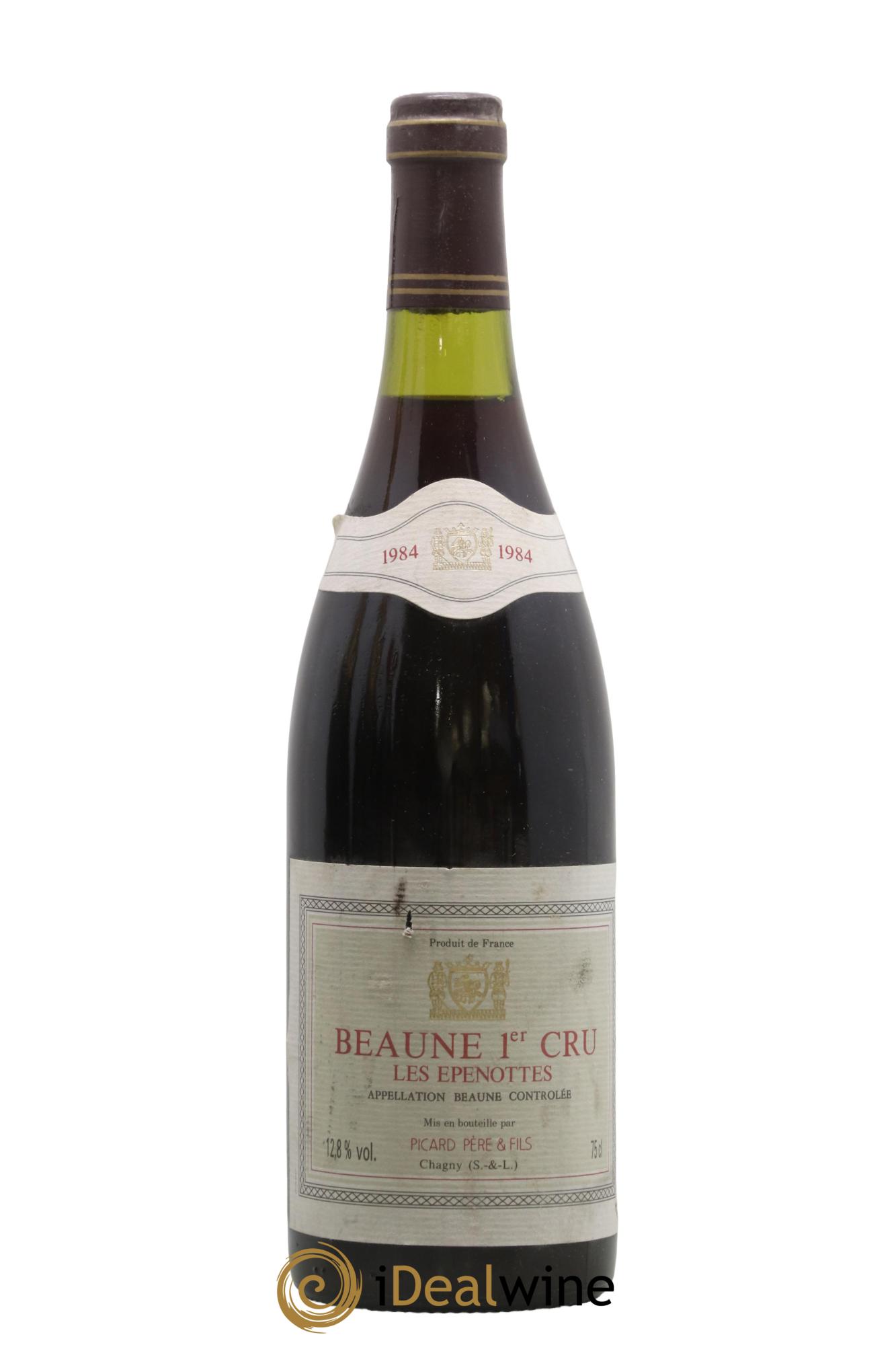 Beaune 1er Cru Les Epenottes Picard Père & Fils Chagny 1984 - Posten von 1 Flasche - 0
