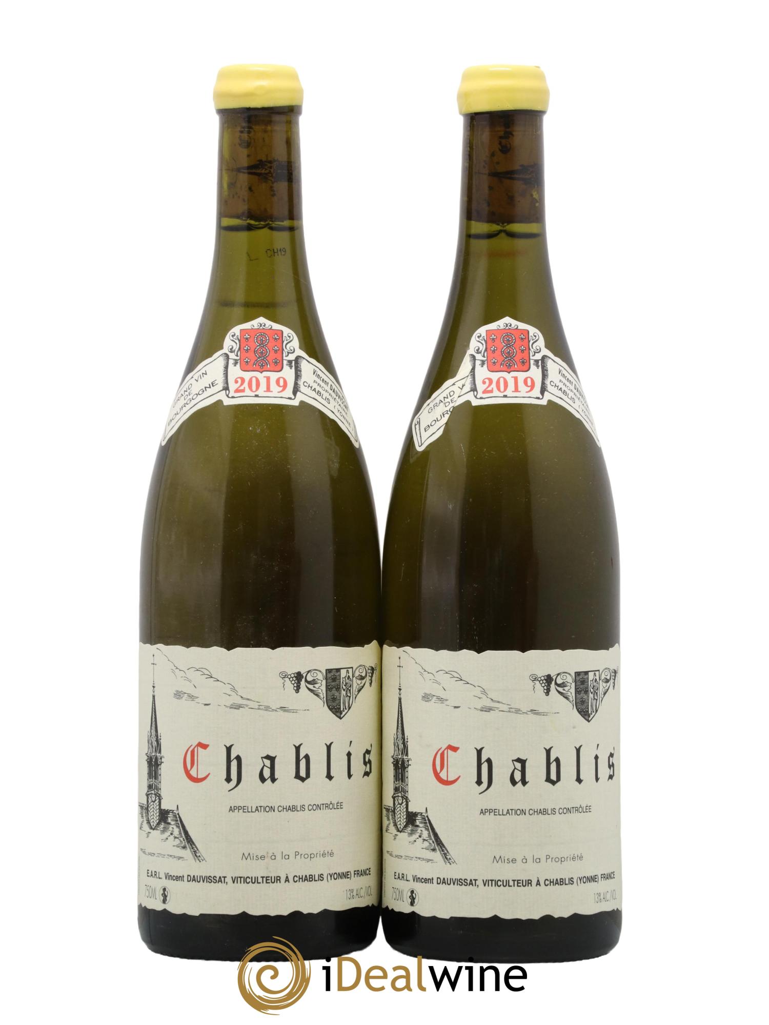 Chablis Vincent Dauvissat (Domaine) 2019 - Lot de 2 bouteilles - 0