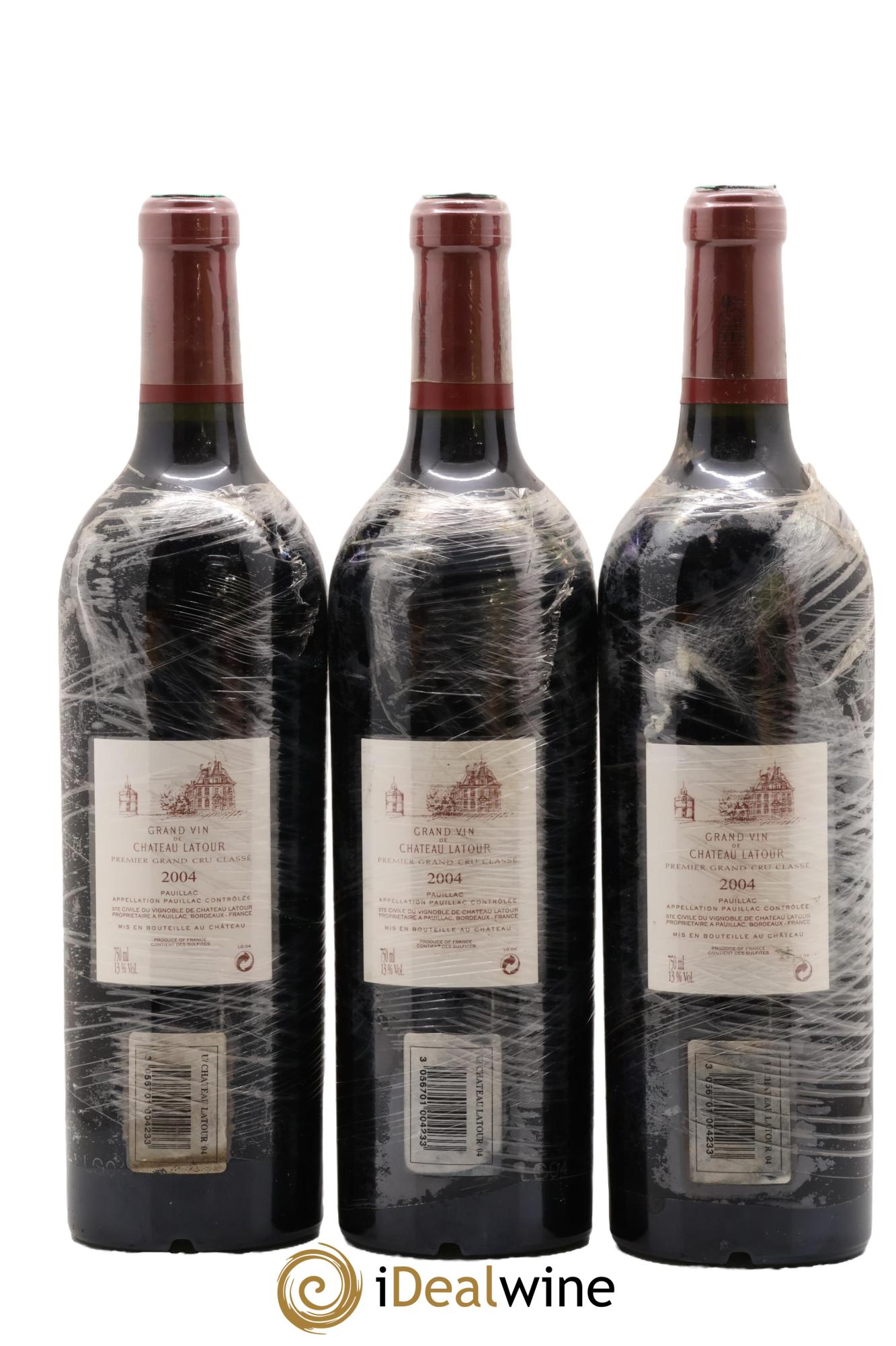 Château Latour 1er Grand Cru Classé 2004 - Lot de 3 bouteilles - 1