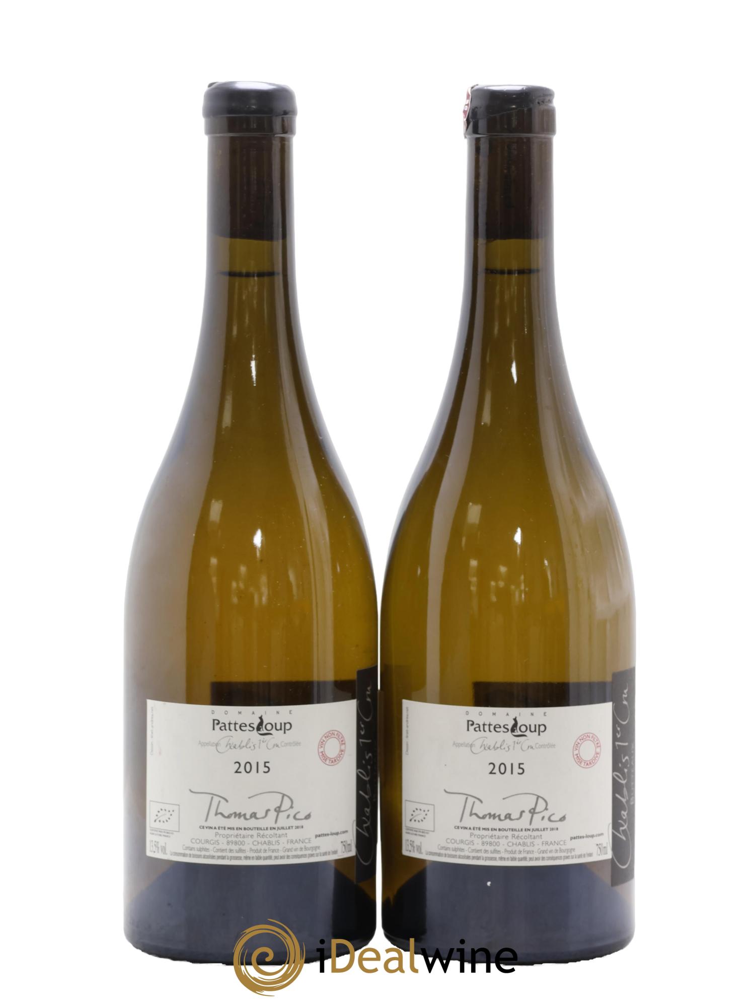 Chablis 1er Cru Butteaux Thomas Pico 2015 - Lot de 2 bouteilles - 1