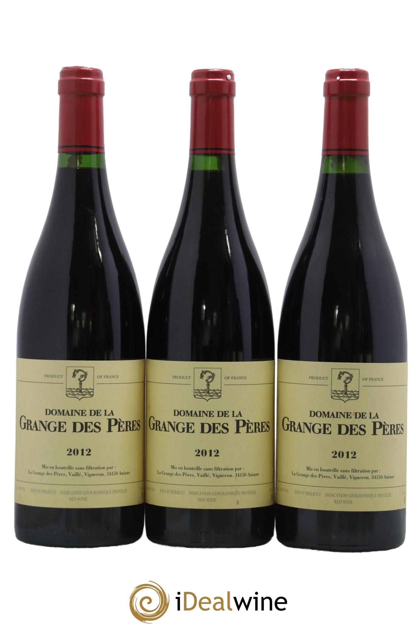 Pays d'Hérault Grange des Pères Laurent Vaillé 2012 - Posten von 3 Flaschen - 0