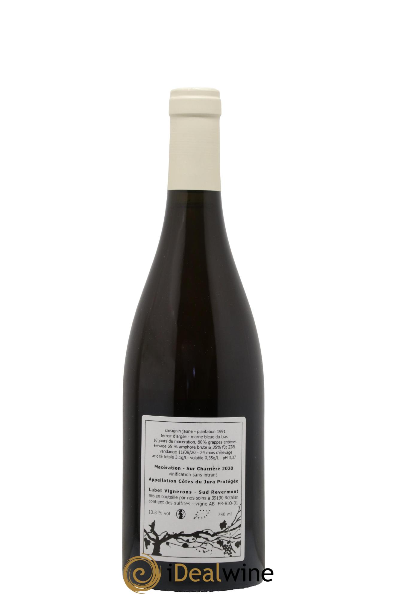 Côtes du Jura Savagnin Maceration sur Charrière Labet 2020 - Lot of 1 bottle - 1