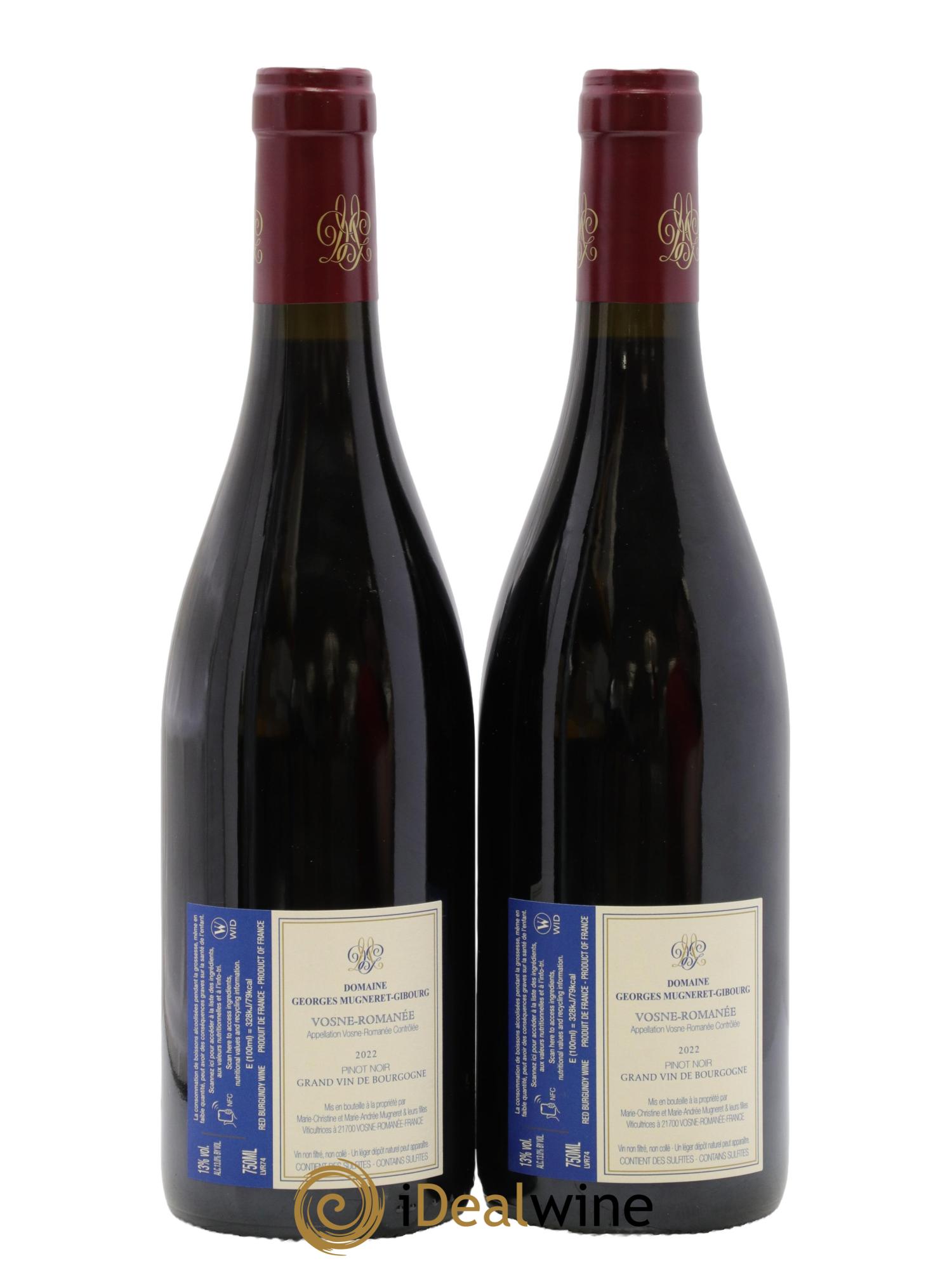 Vosne-Romanée Mugneret-Gibourg (Domaine) 2022 - Lot de 2 bouteilles - 1