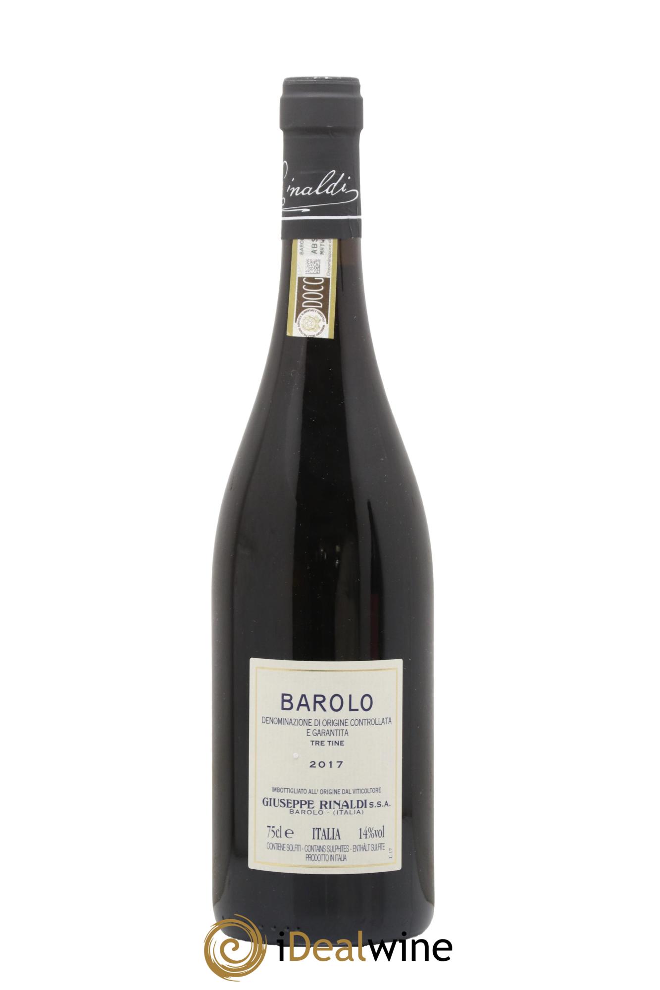Barolo DOCG Tre Tine Giuseppe Rinaldi 2017 - Posten von 1 Flasche - 1