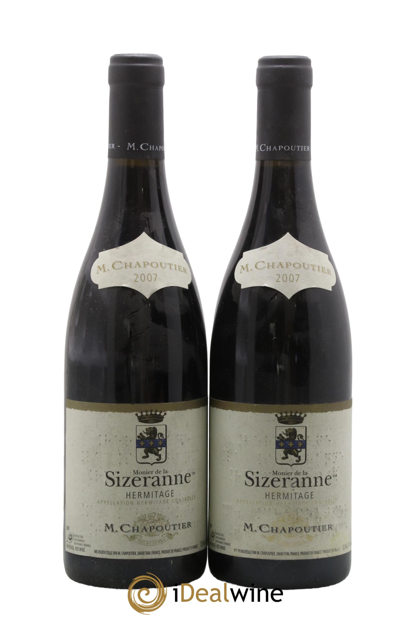 Hermitage Monier de La Sizeranne Chapoutier 2007 - Lot de 2 bouteilles - 0