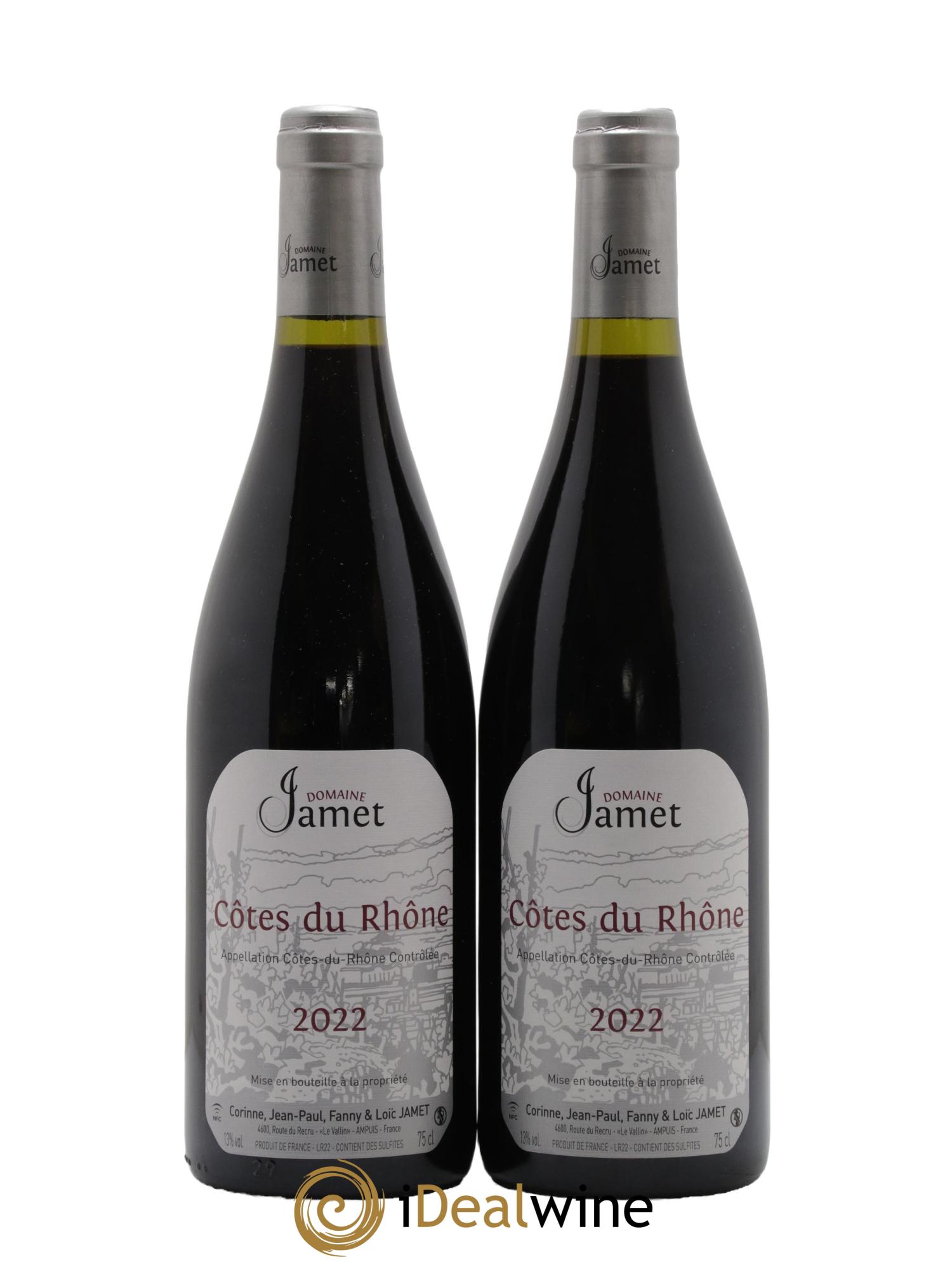 Côtes-du-Rhône Jamet (Domaine) 2022 - Lotto di 2 bottiglie - 0