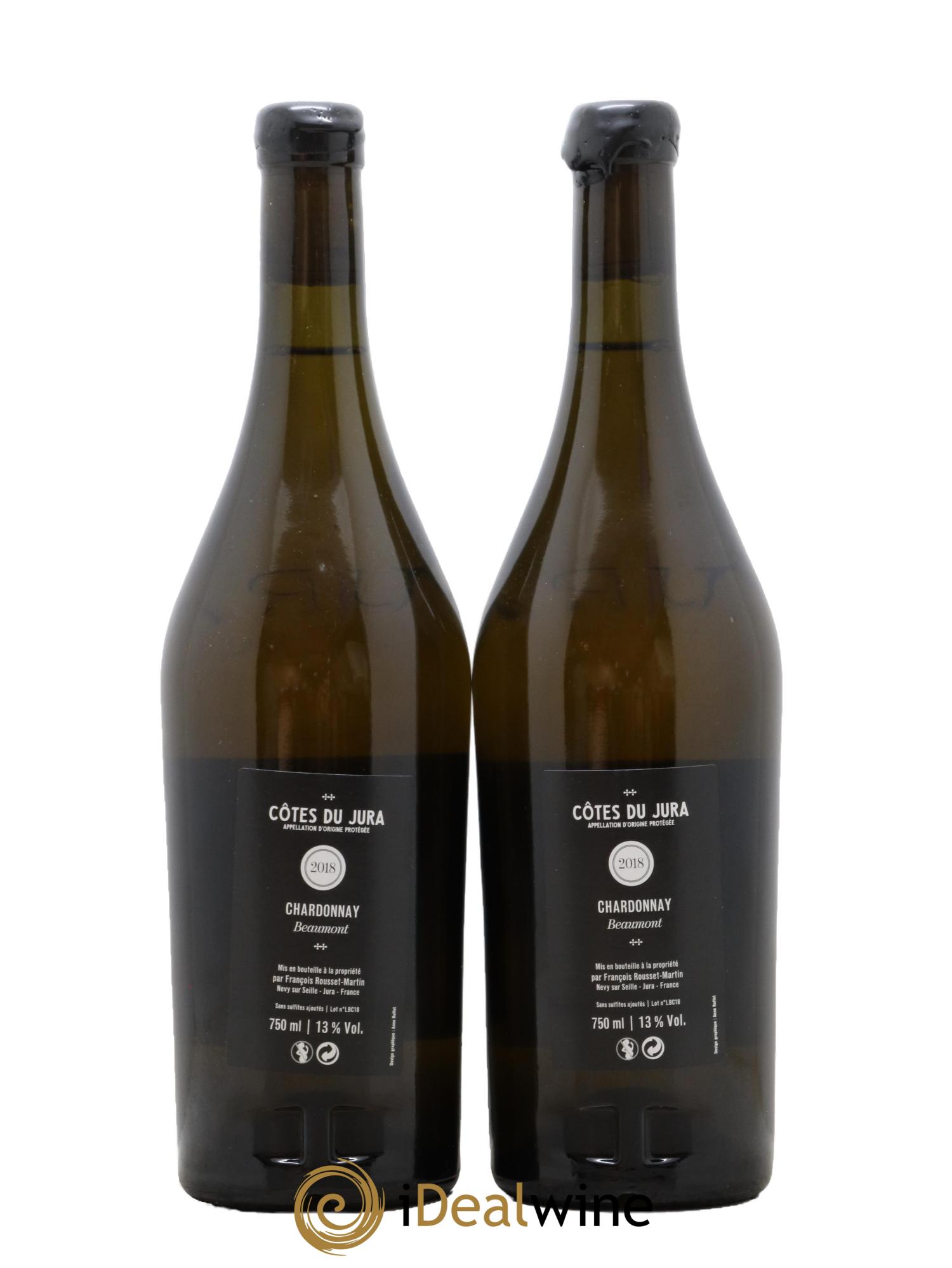 Côtes du Jura Chardonnay Beaumont François Rousset Martin 2018 - Lot de 2 bouteilles - 1