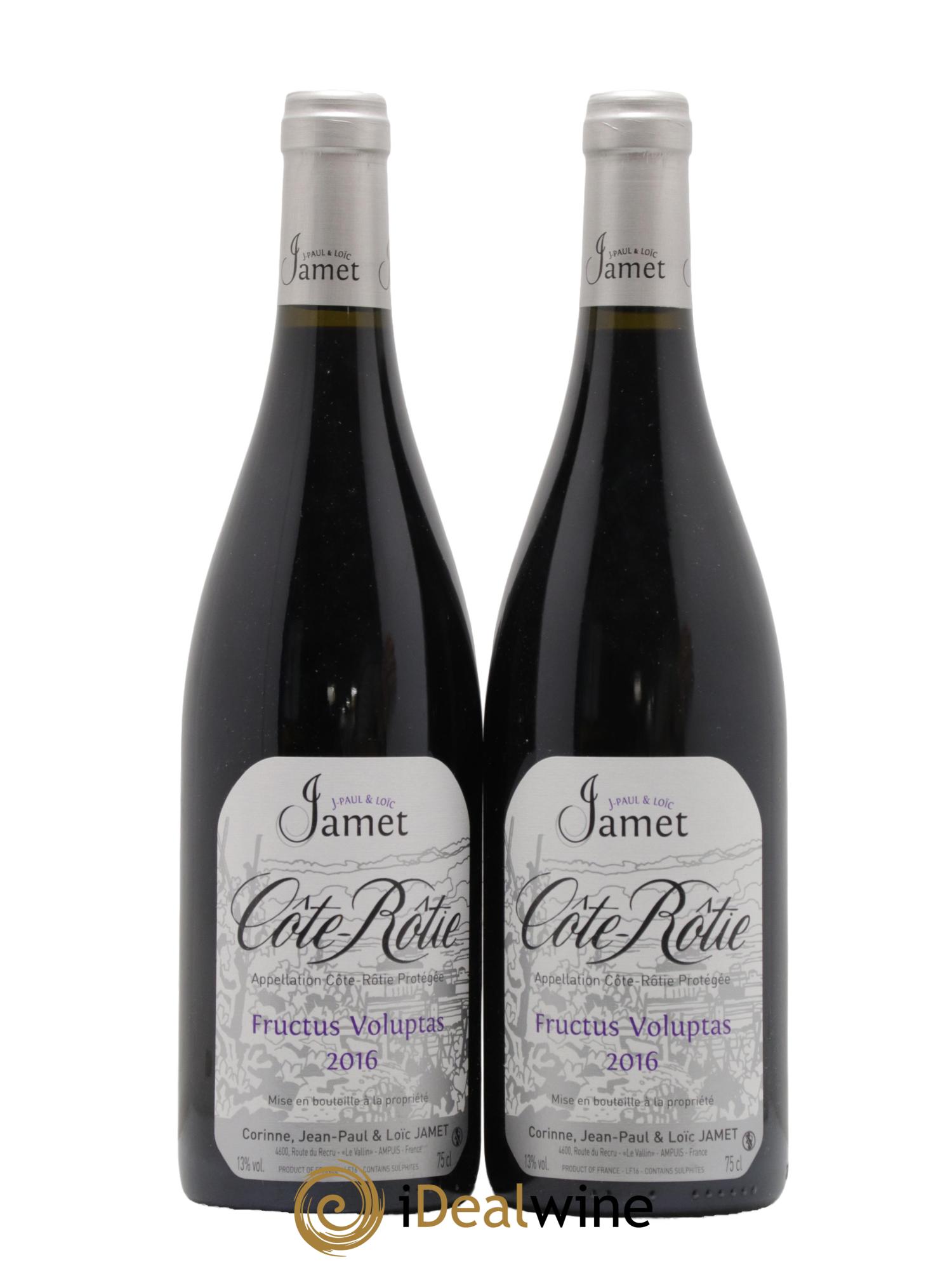 Côte-Rôtie Fructus Voluptas Jamet (Domaine) 2016 - Lot de 2 bouteilles - 0