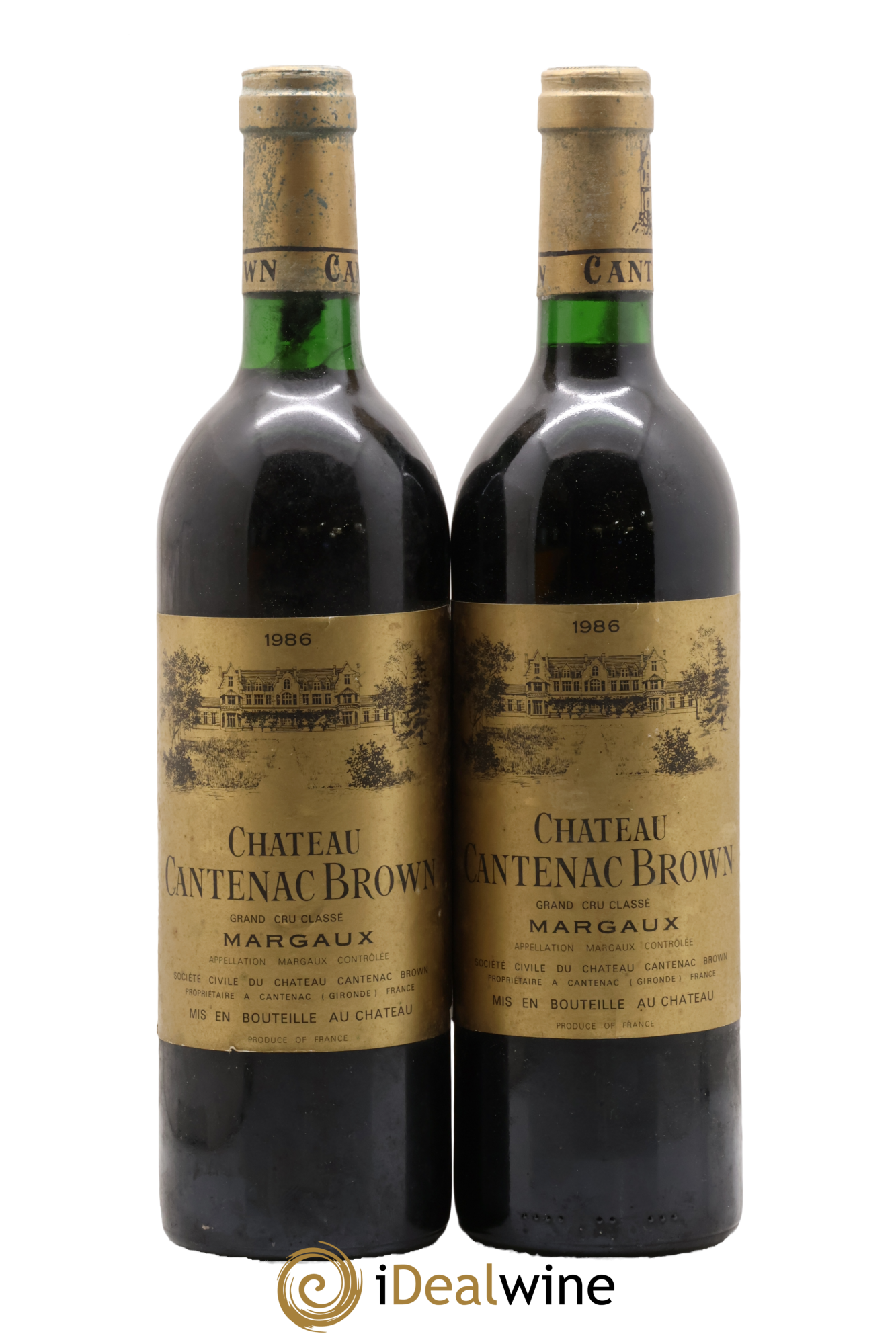 Château Cantenac Brown 3ème Grand Cru Classé 1986 - Lot de 2 bouteilles - 0