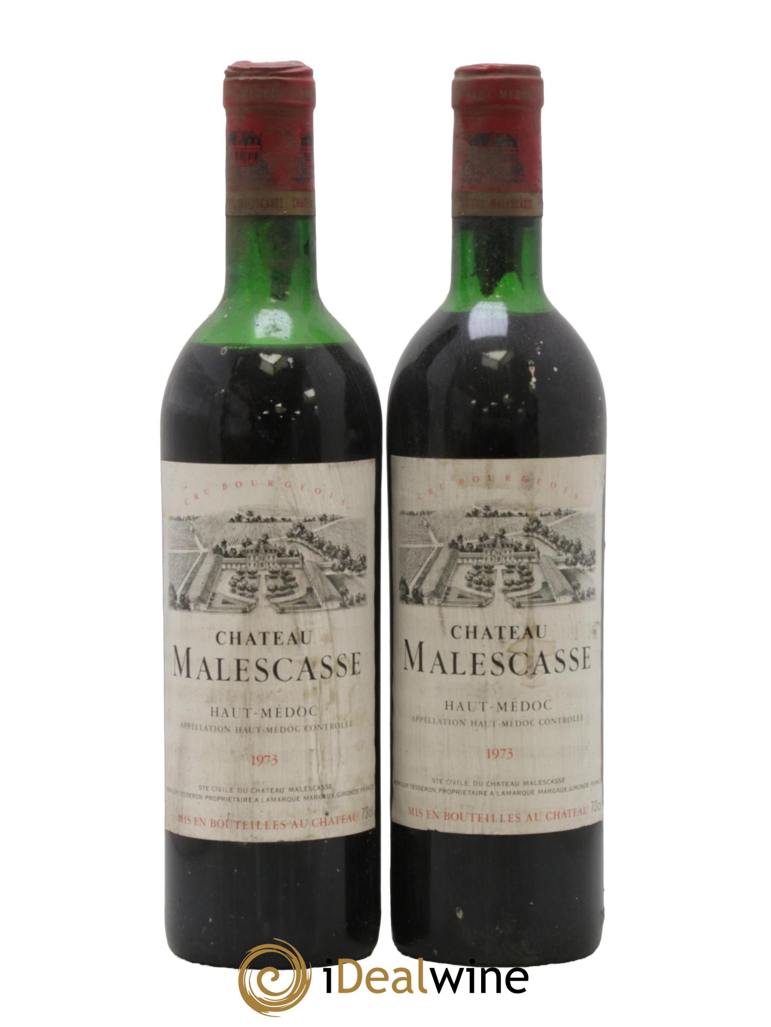 Château Malescasse Cru Bourgeois Exceptionnel  1973 - Lot of 2 bottles - 0