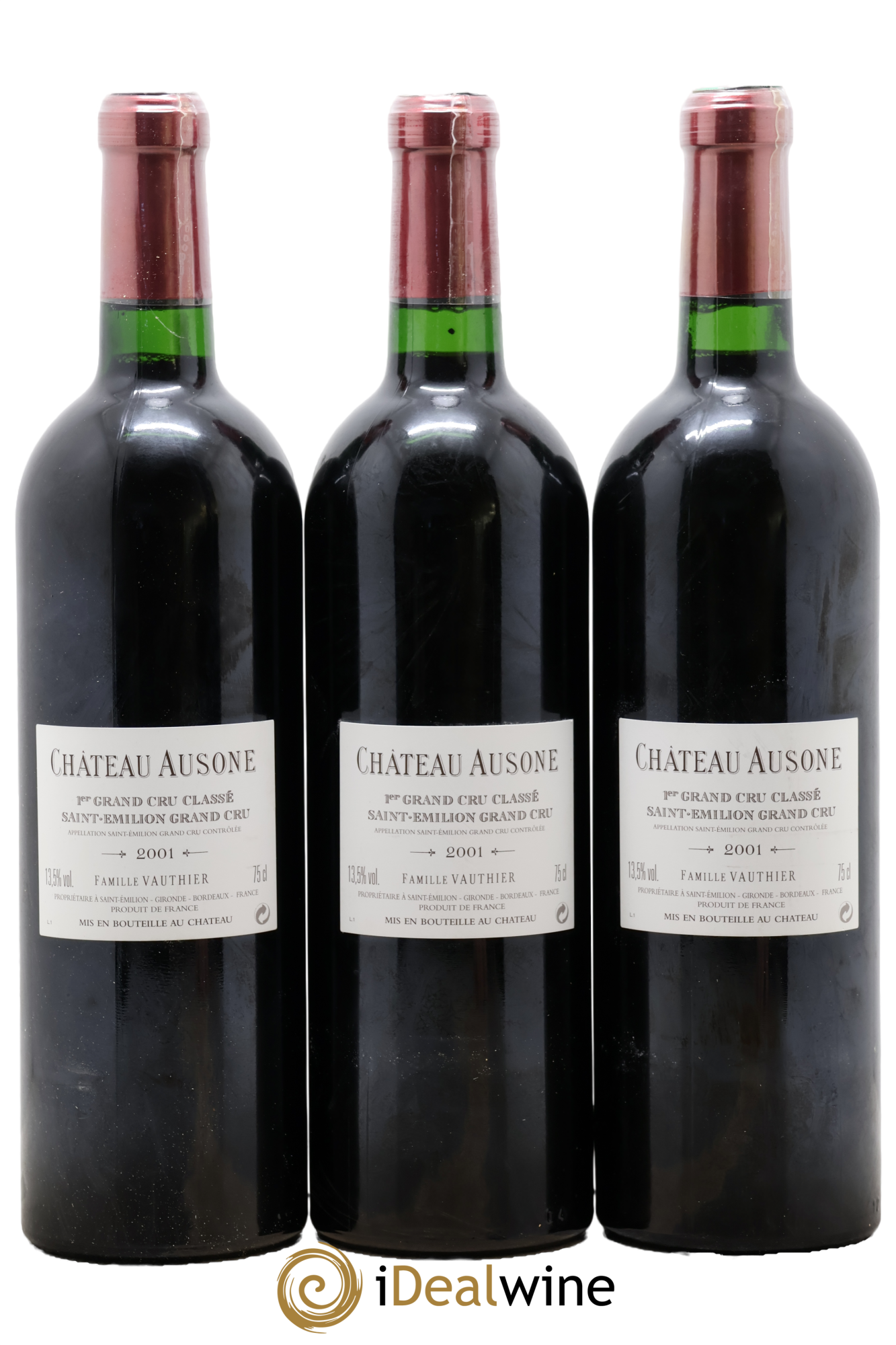 Château Ausone 1er Grand Cru Classé A 2001 - Lot de 3 bouteilles - 1