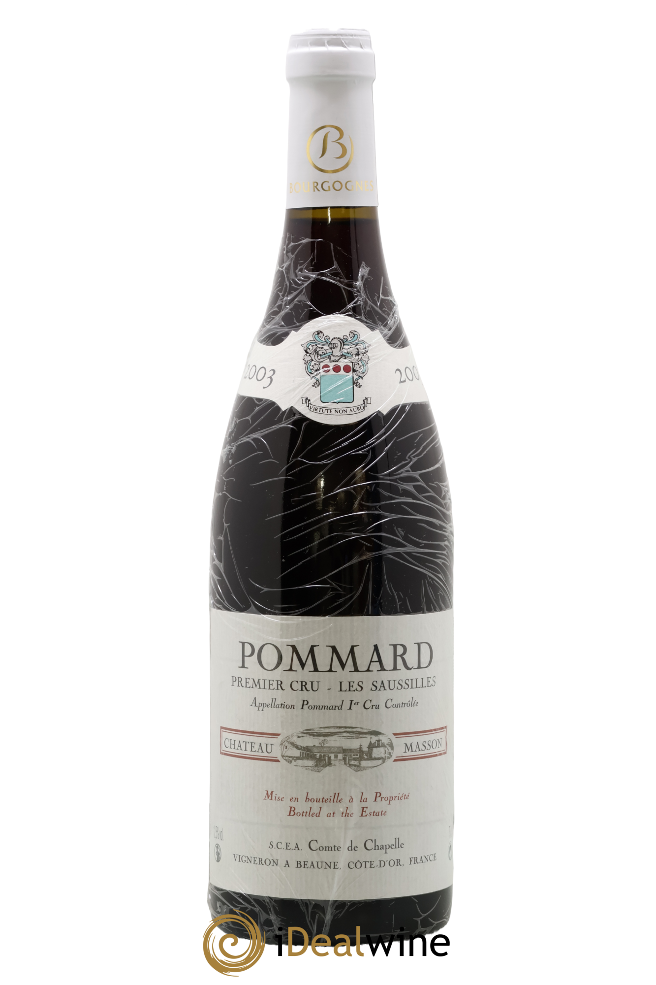 Pommard 1er Cru Les Saussilles Domaine Comte De Chapelle Château Masson 2003 - Lot de 1 bouteille - 0