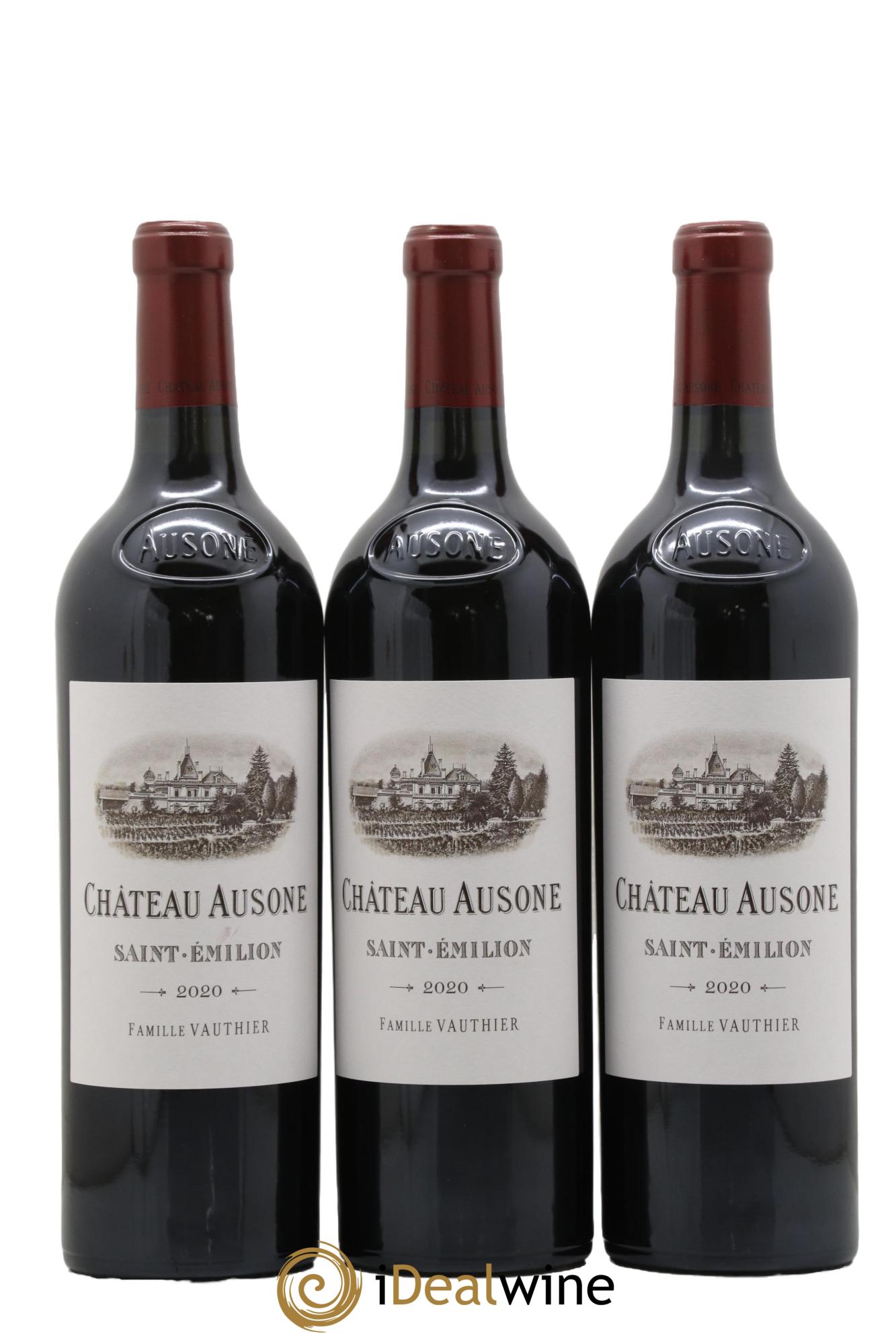 Château Ausone 1er Grand Cru Classé A 2020 - Lotto di 3 bottiglie - 0