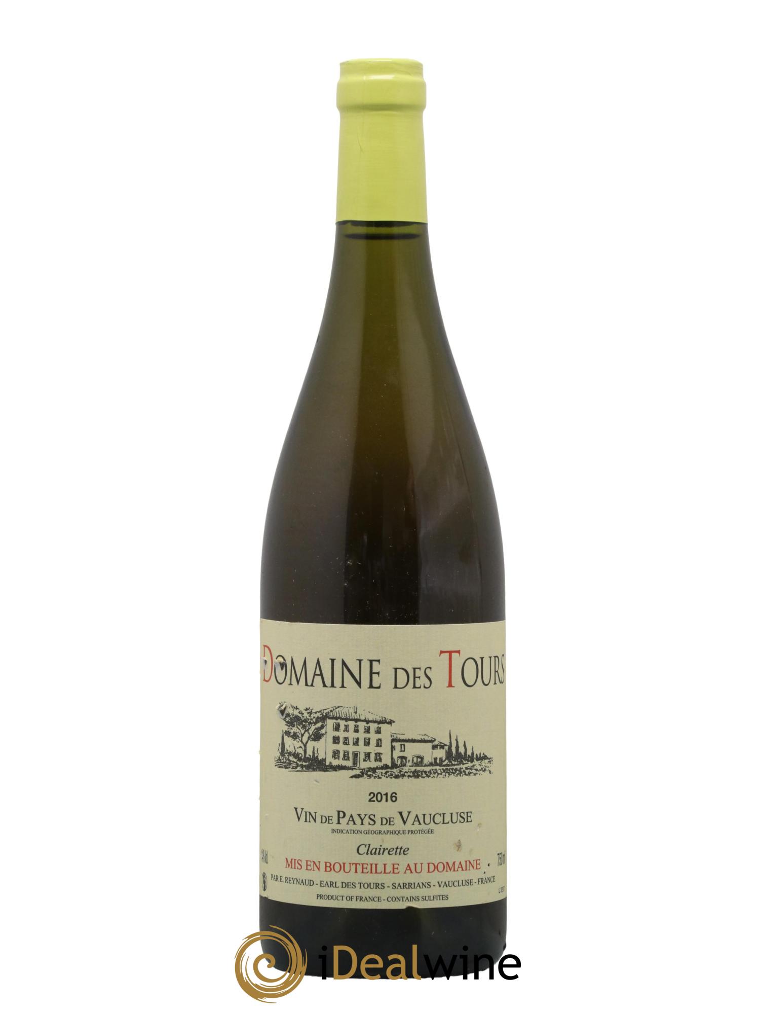 Vaucluse (Vin de Pays de Vaucluse) Domaine des Tours Emmanuel Reynaud 2016 - Lot de 1 bouteille - 0