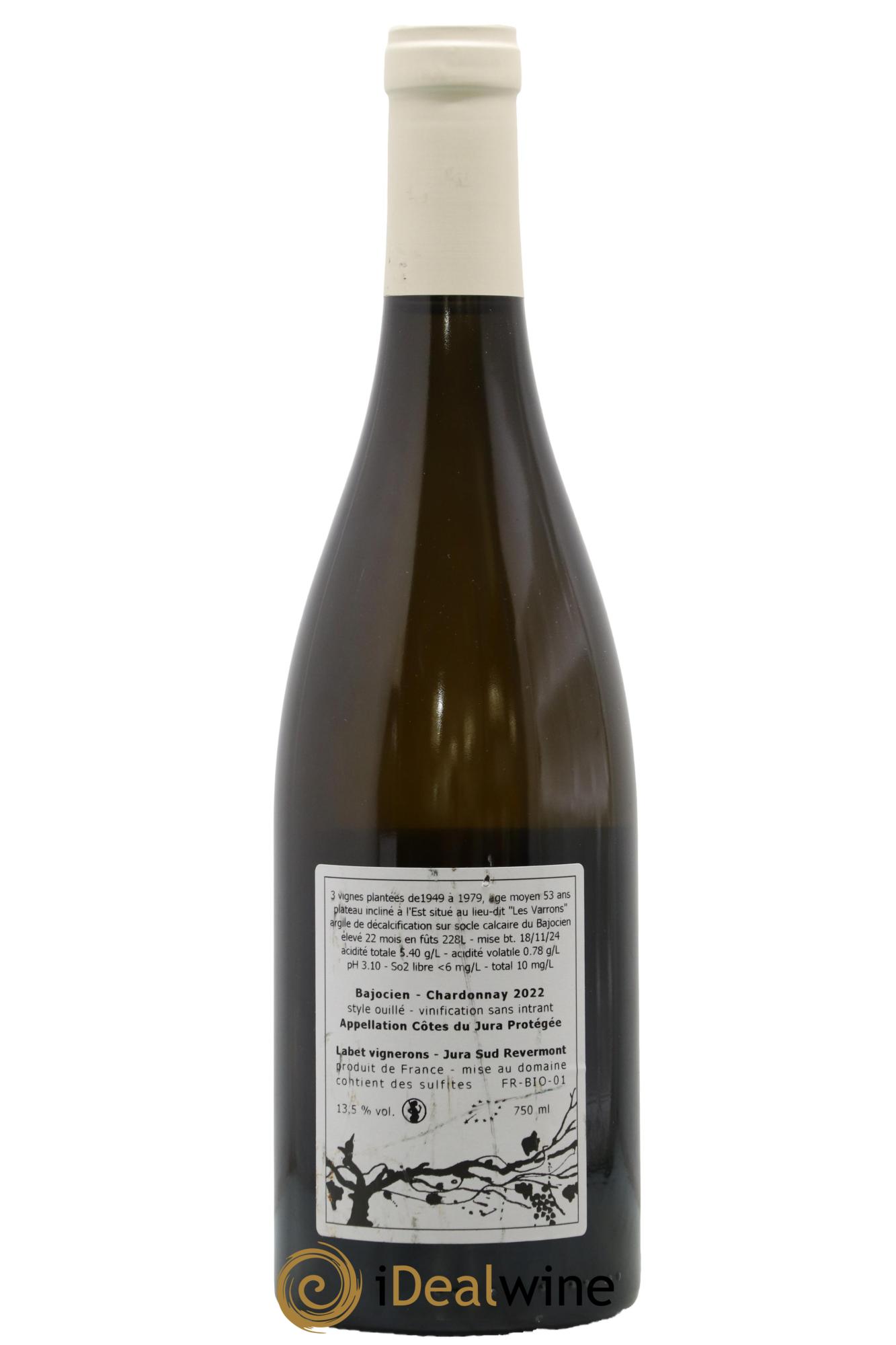 Côtes du Jura Chardonnay Bajocien Romain - Julien - Charline Labet 2022 - Lot of 1 bottle - 1