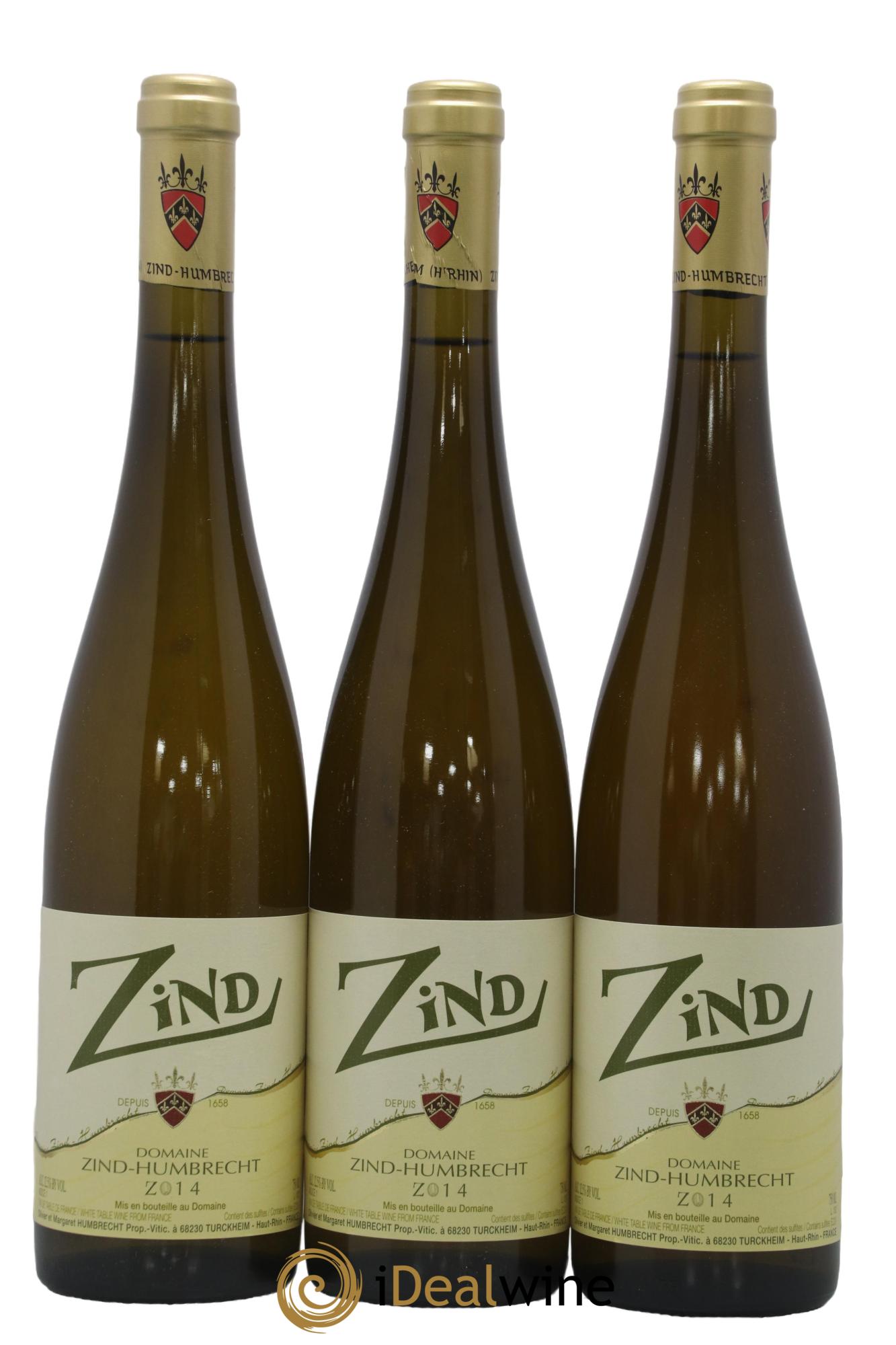 Vin de France Zind Zind-Humbrecht (Domaine) 2014 - Lot de 3 bouteilles - 0