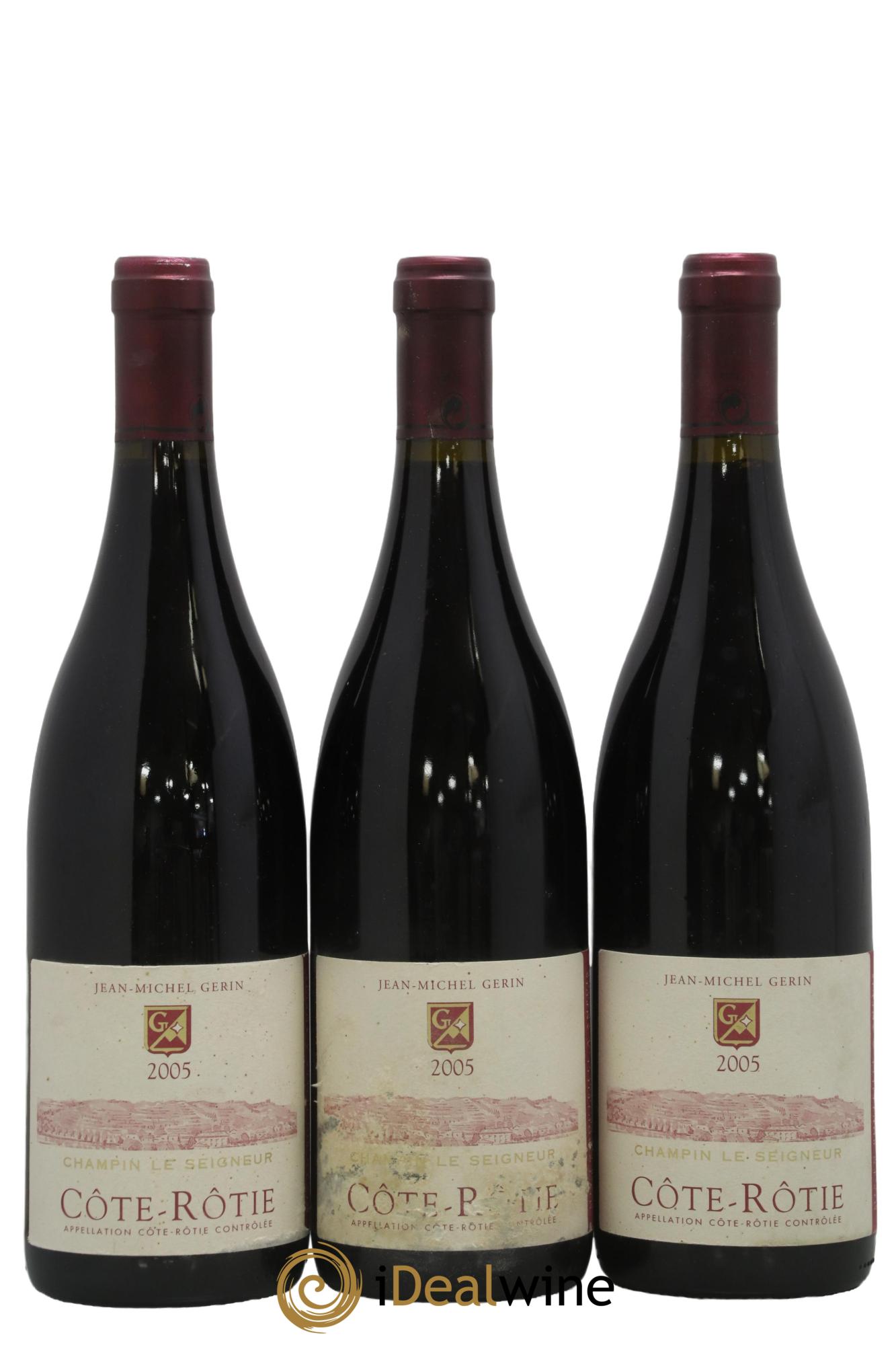 Côte-Rôtie Champin Le Seigneur Jean-Michel Gerin 2005 - Lot de 3 bouteilles - 0