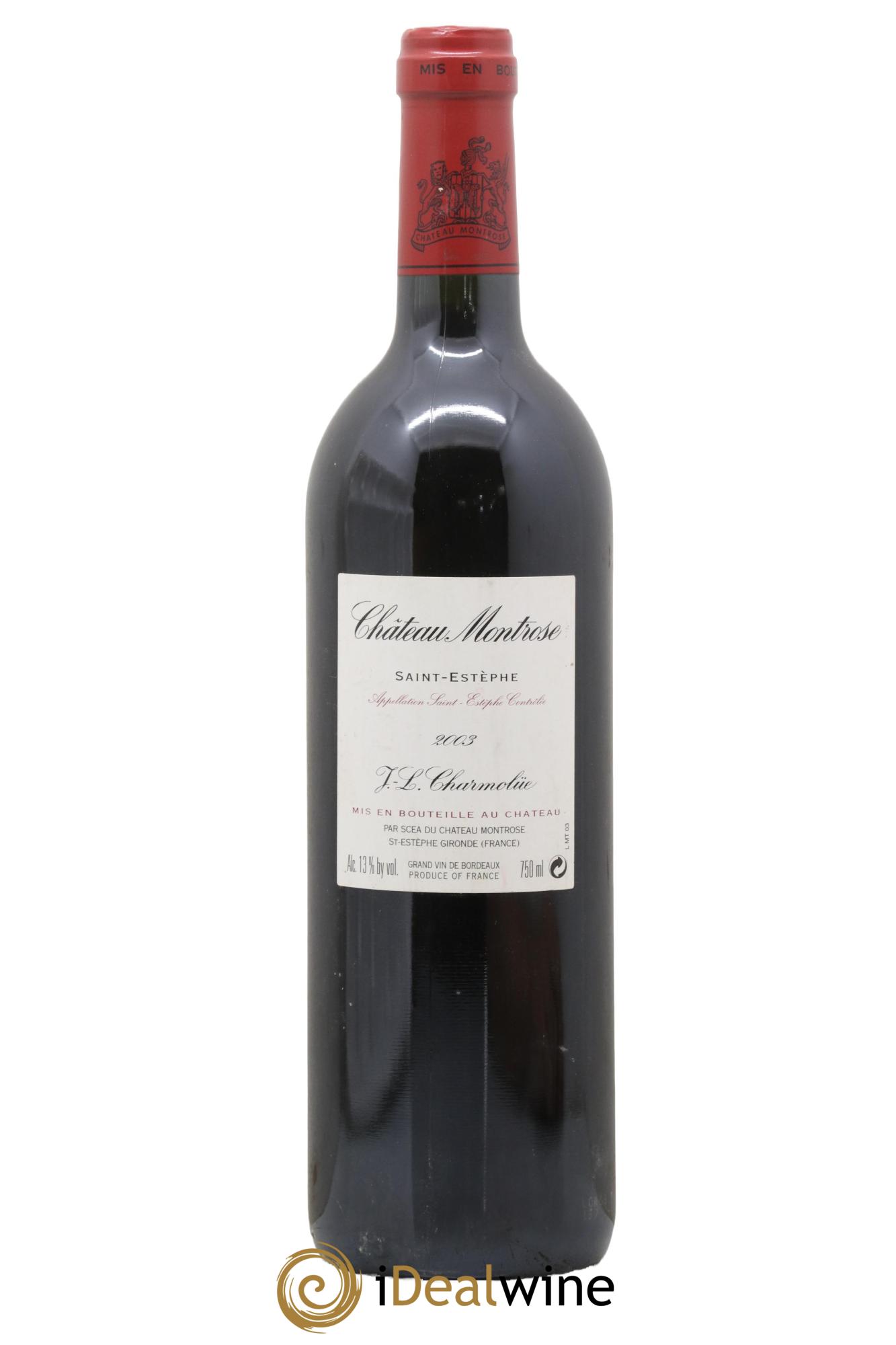 Château Montrose 2ème Grand Cru Classé 2003 - Lot de 1 bouteille - 1