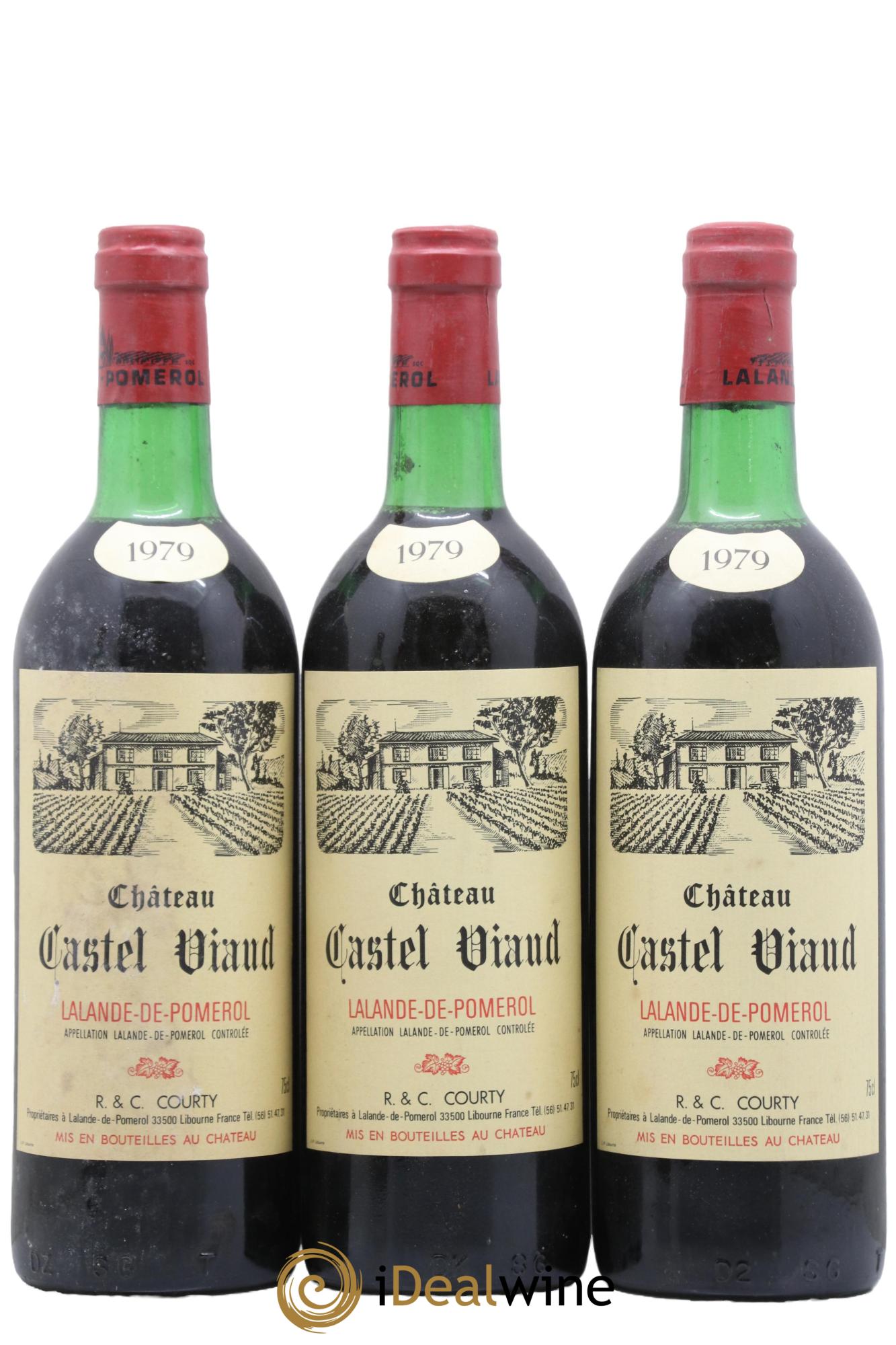 Lalande-de-Pomerol Château Castel Viaud 1979 - Posten von 3 Flaschen - 0